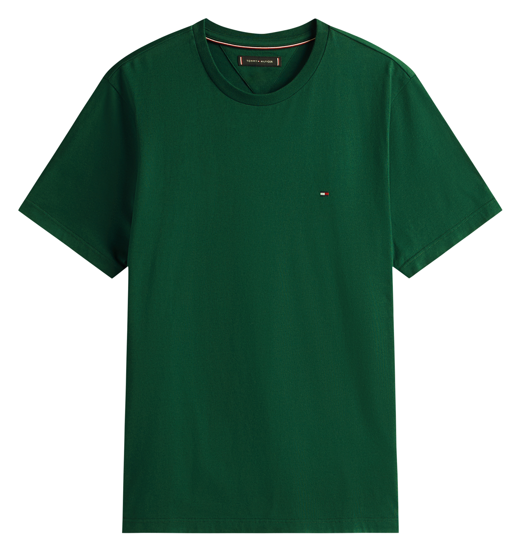 Round-neck cotton T-shirt  Ornamental green