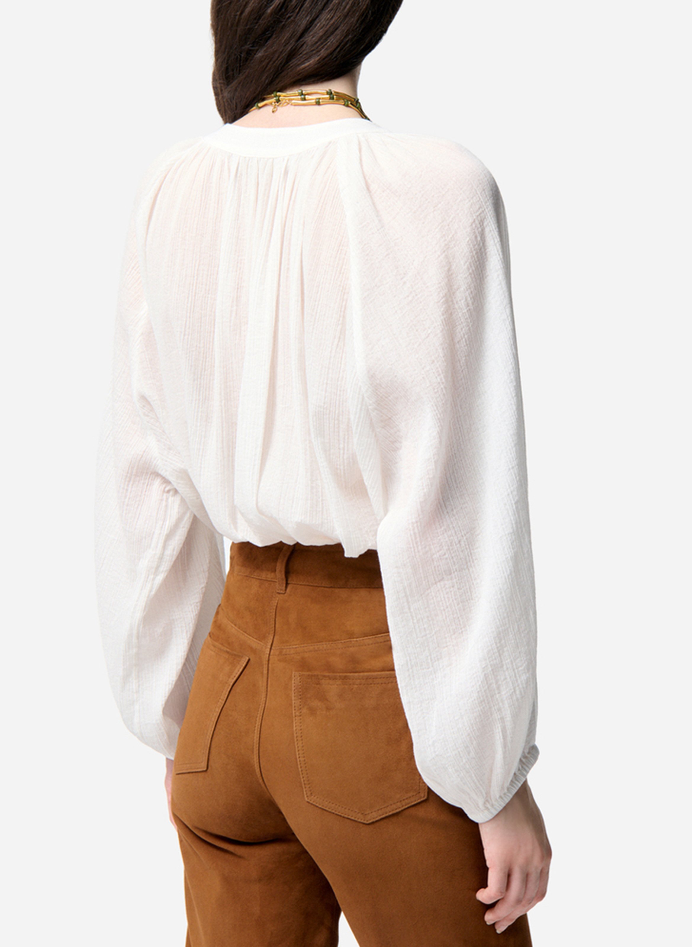 V-neck cotton blouse VANESSA BRUNO White