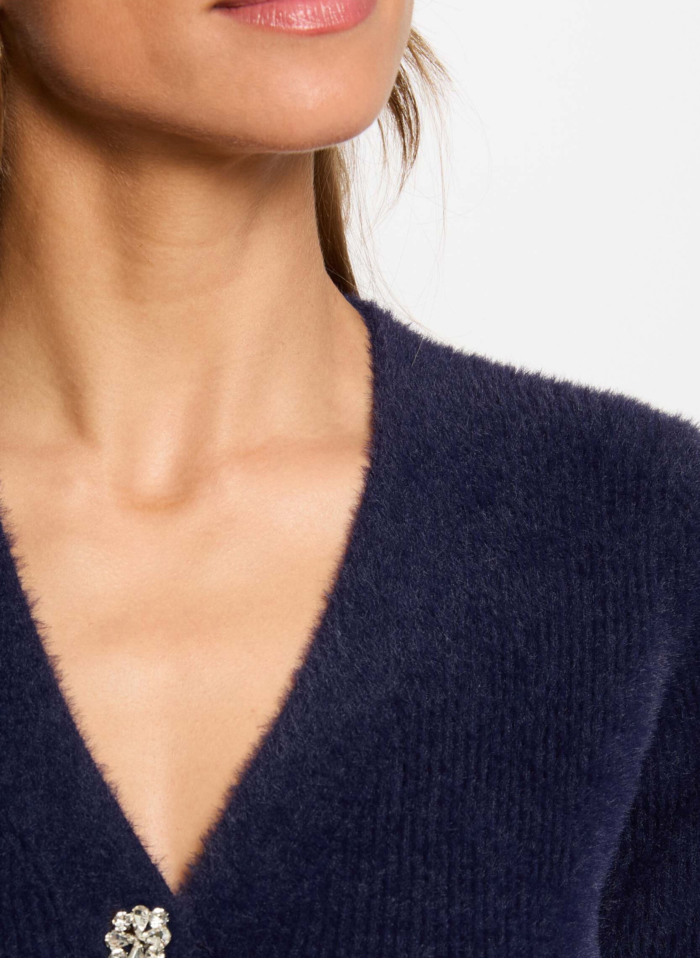 Gilet col V MORGAN Bleu