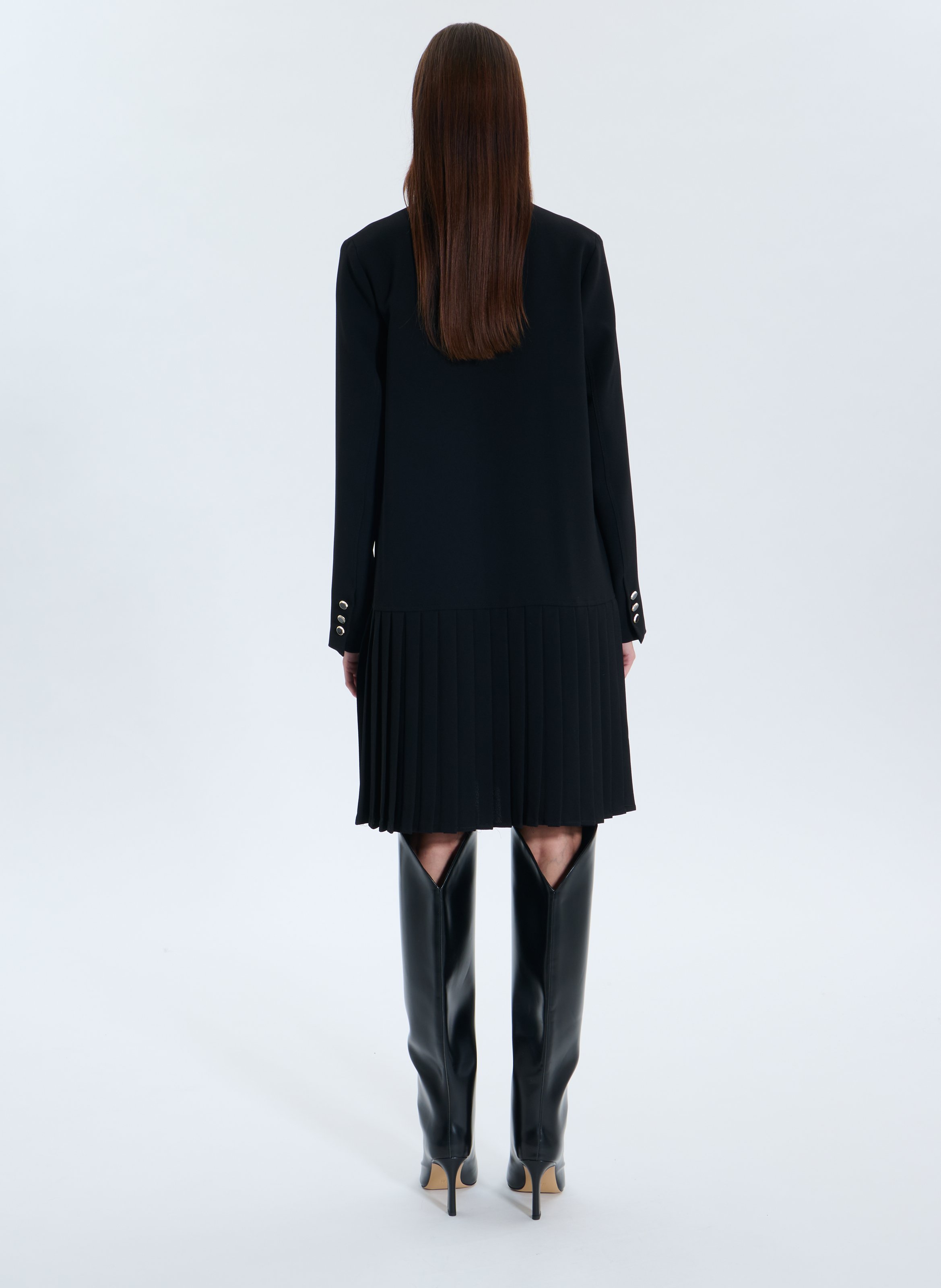 Korte jurk met V-hals ZAPA Black