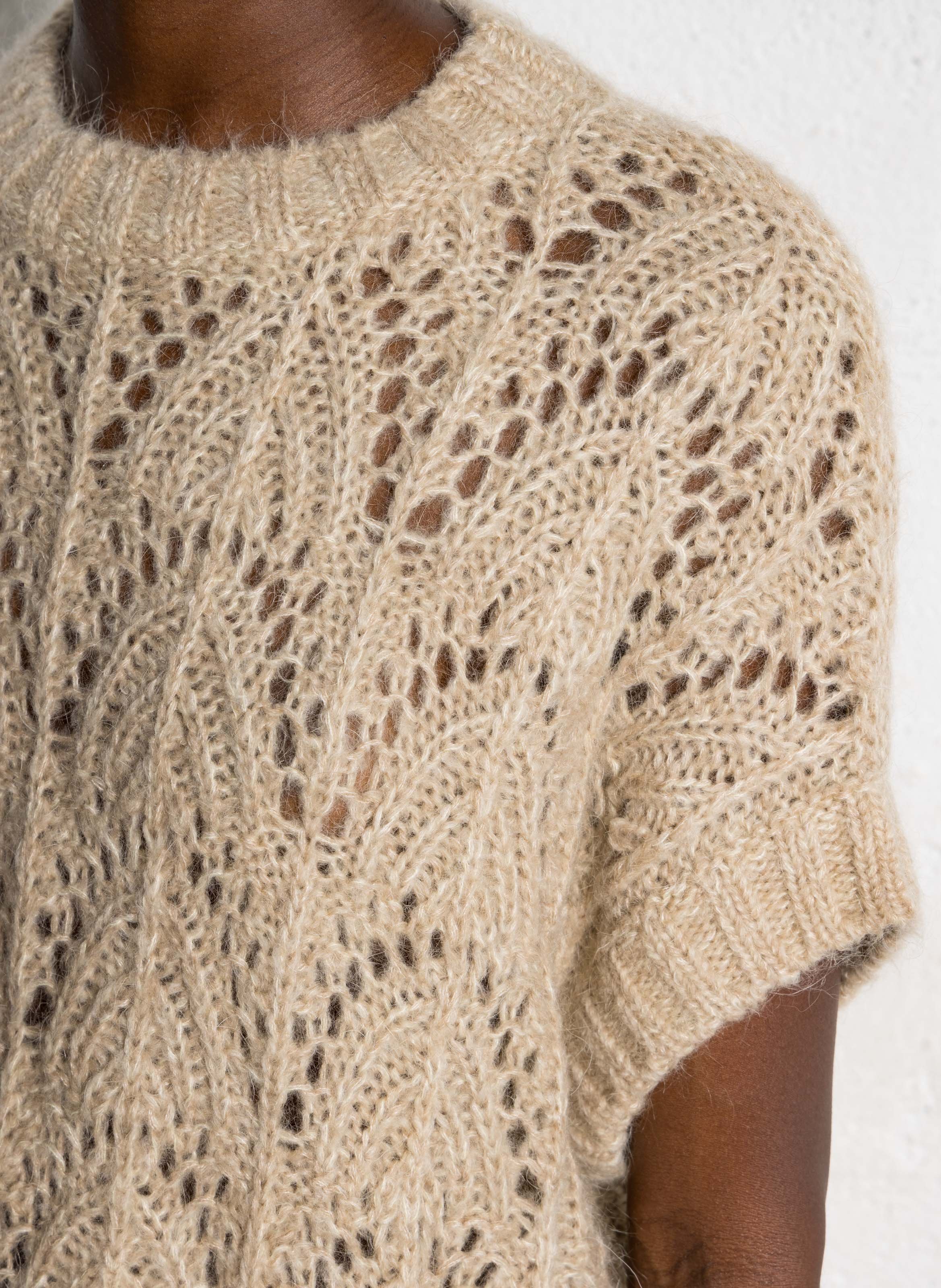 T-shirt met korte mouwen, ronde hals, effen BELLEROSE Grijs