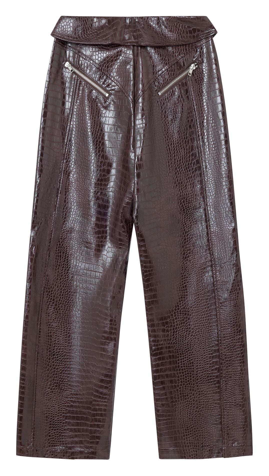 Leather-effect straight-leg pants LAAGAM Red