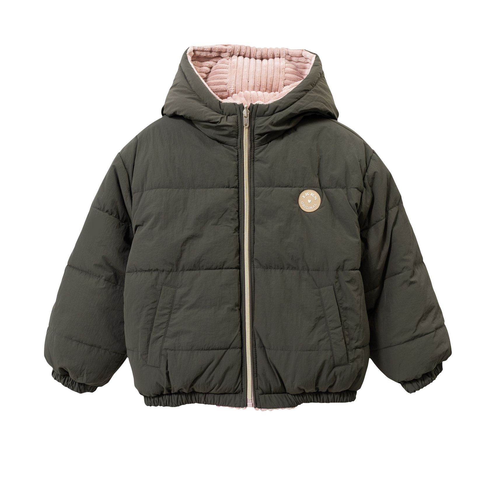 Doudoune col montant réversible IKKS JUNIOR Rose