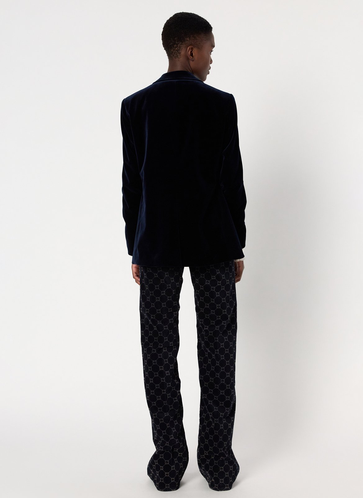 Veste col tailleur en coton mélangé GERARD DAREL Bleu