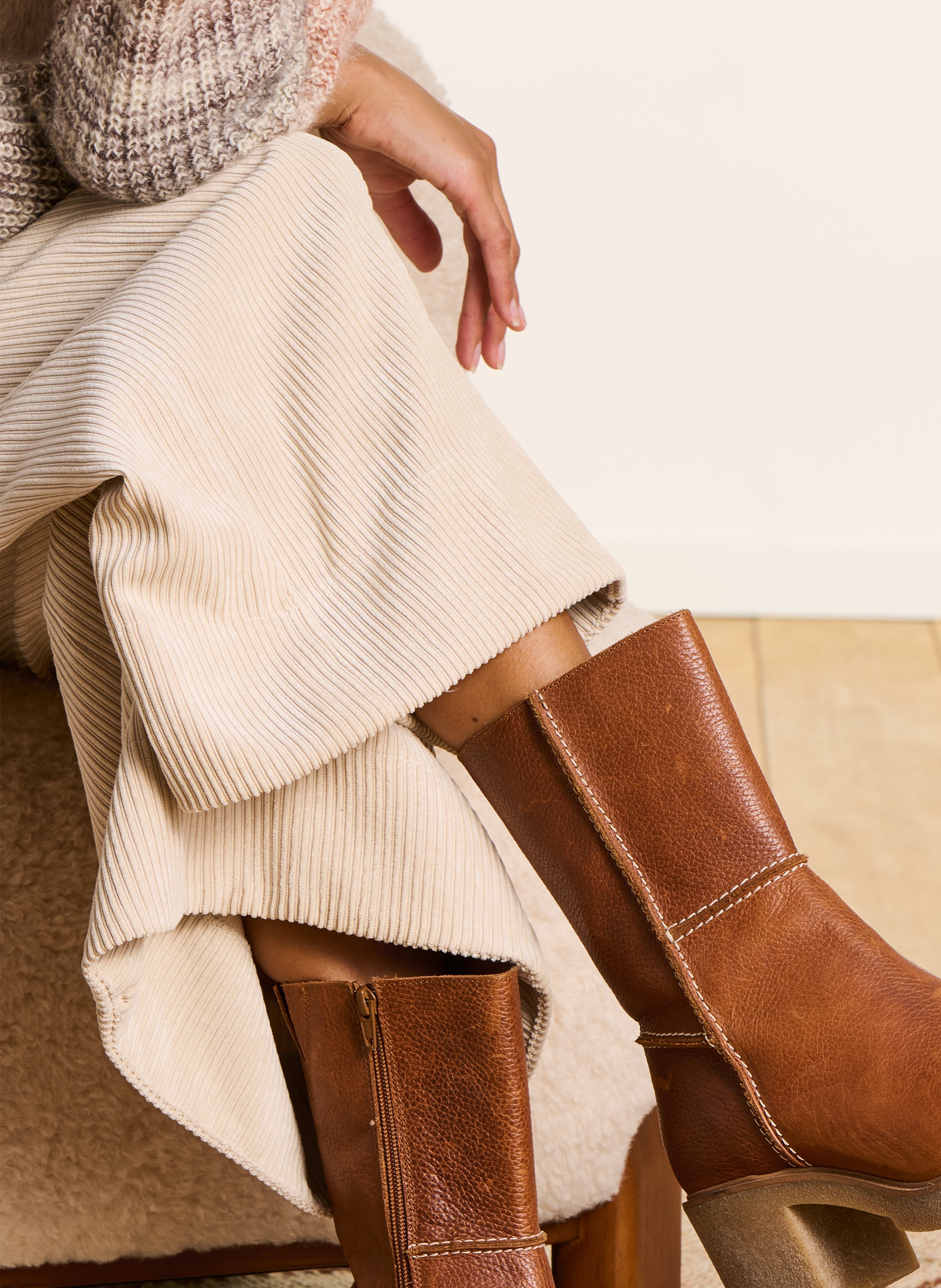 Bianca - Lederstiefeletten LA FEE MARABOUTEE Braun