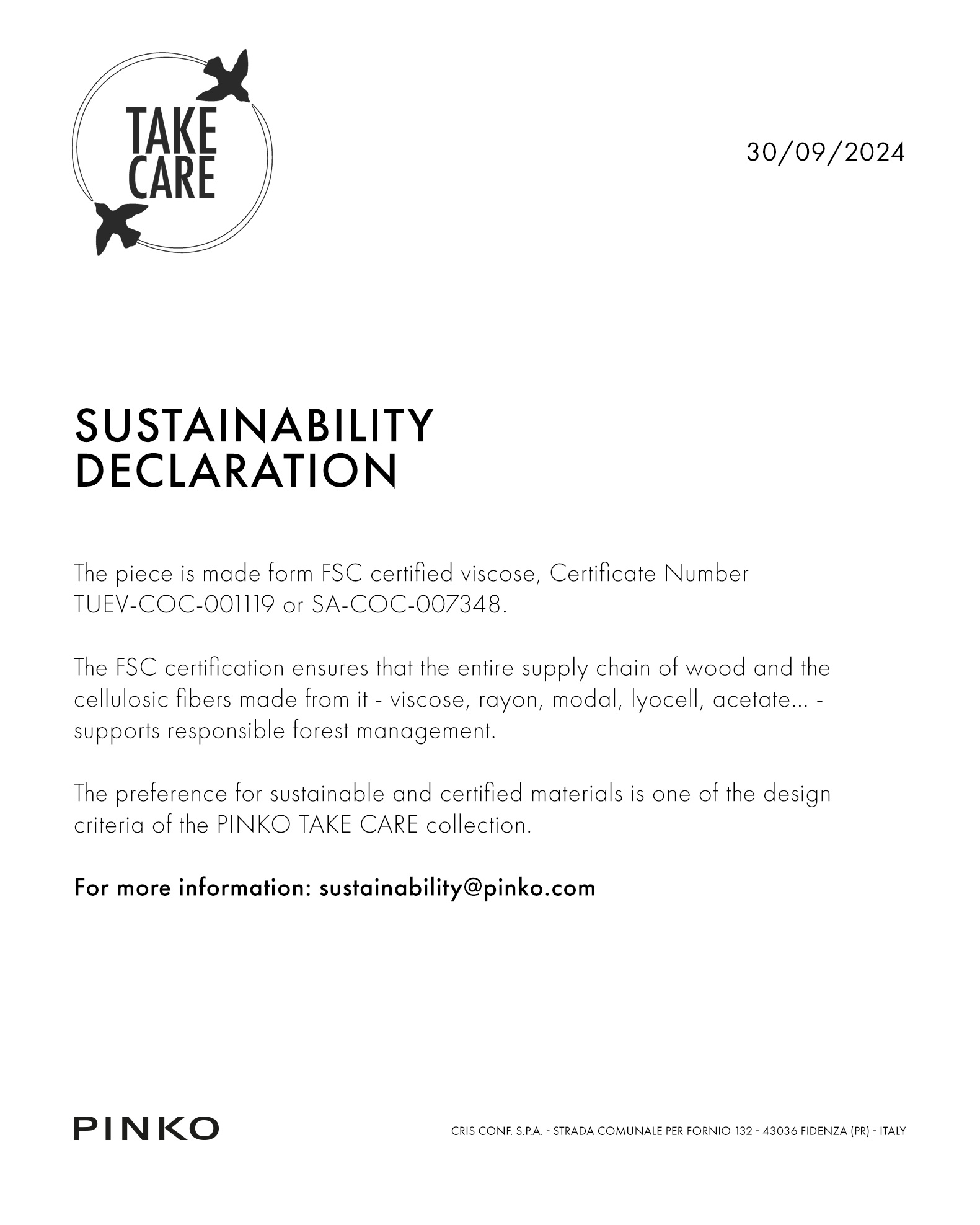 Cigarette pants PINKO Black