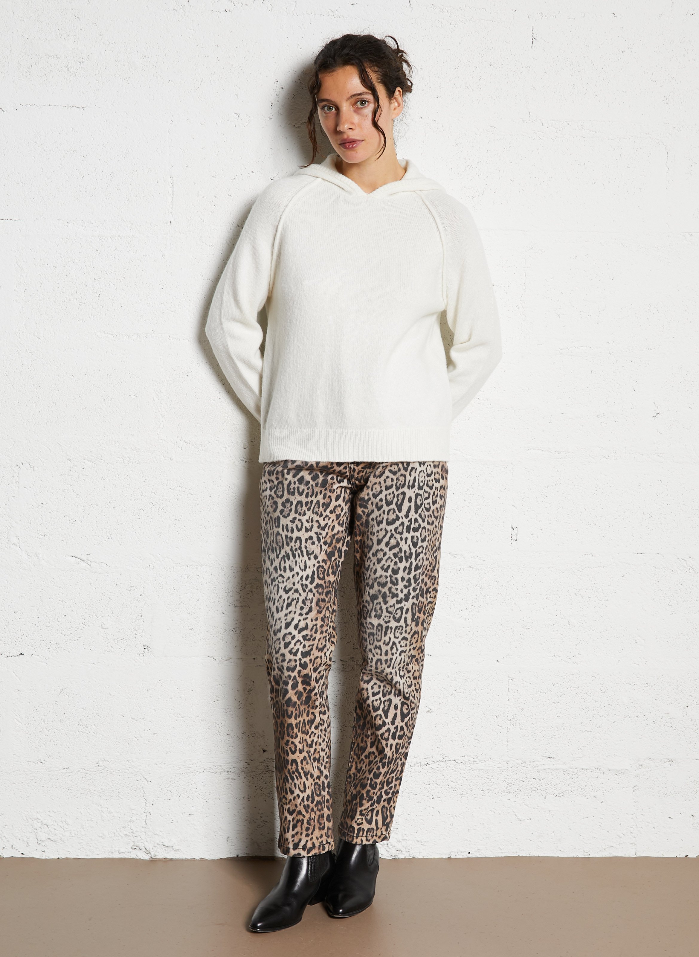 Pull droit à capuche SUD EXPRESS Blanc