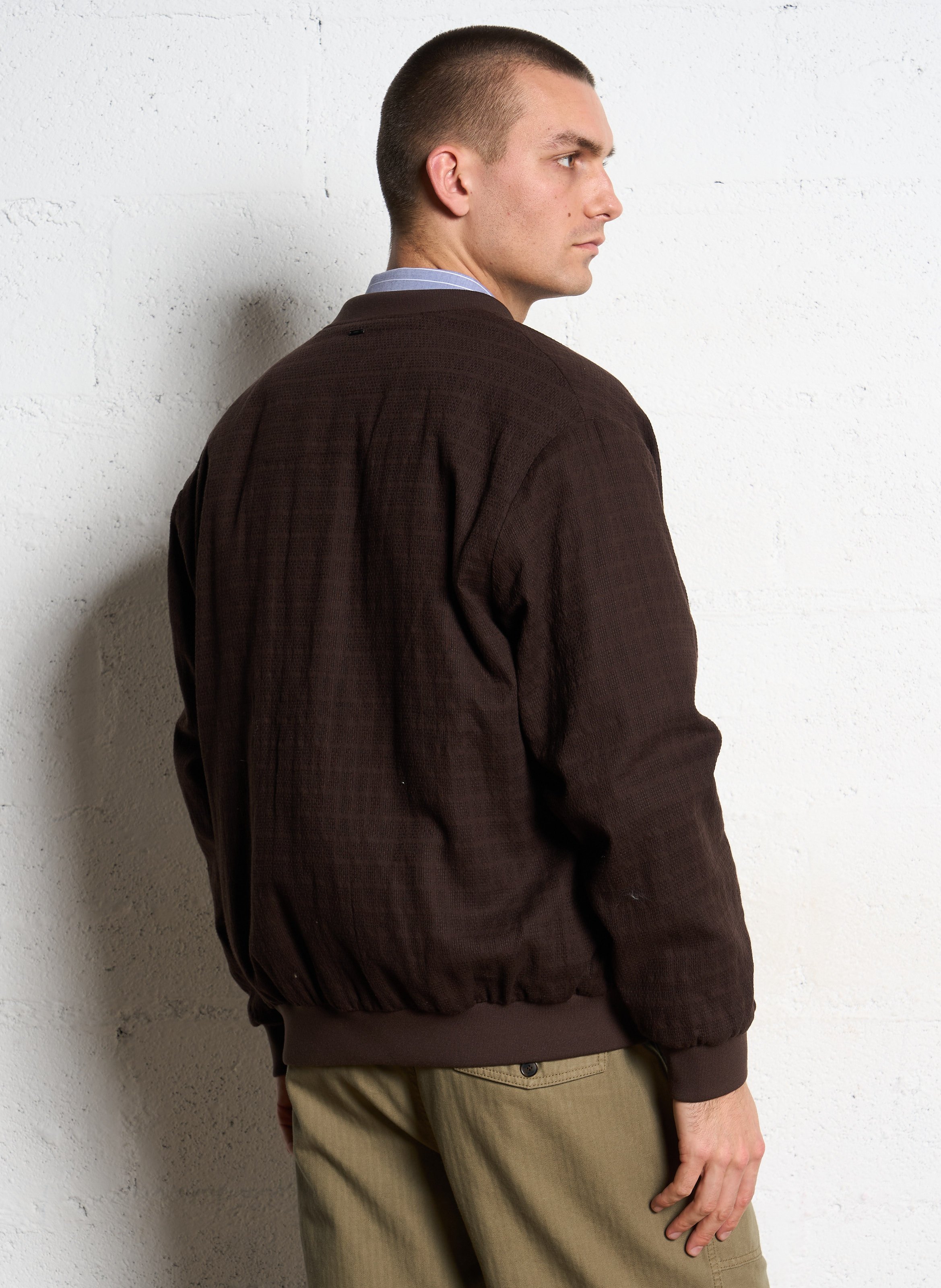 Blouson aus Baumwoll-Mix mit Rundhalsausschnitt IKKS Braun