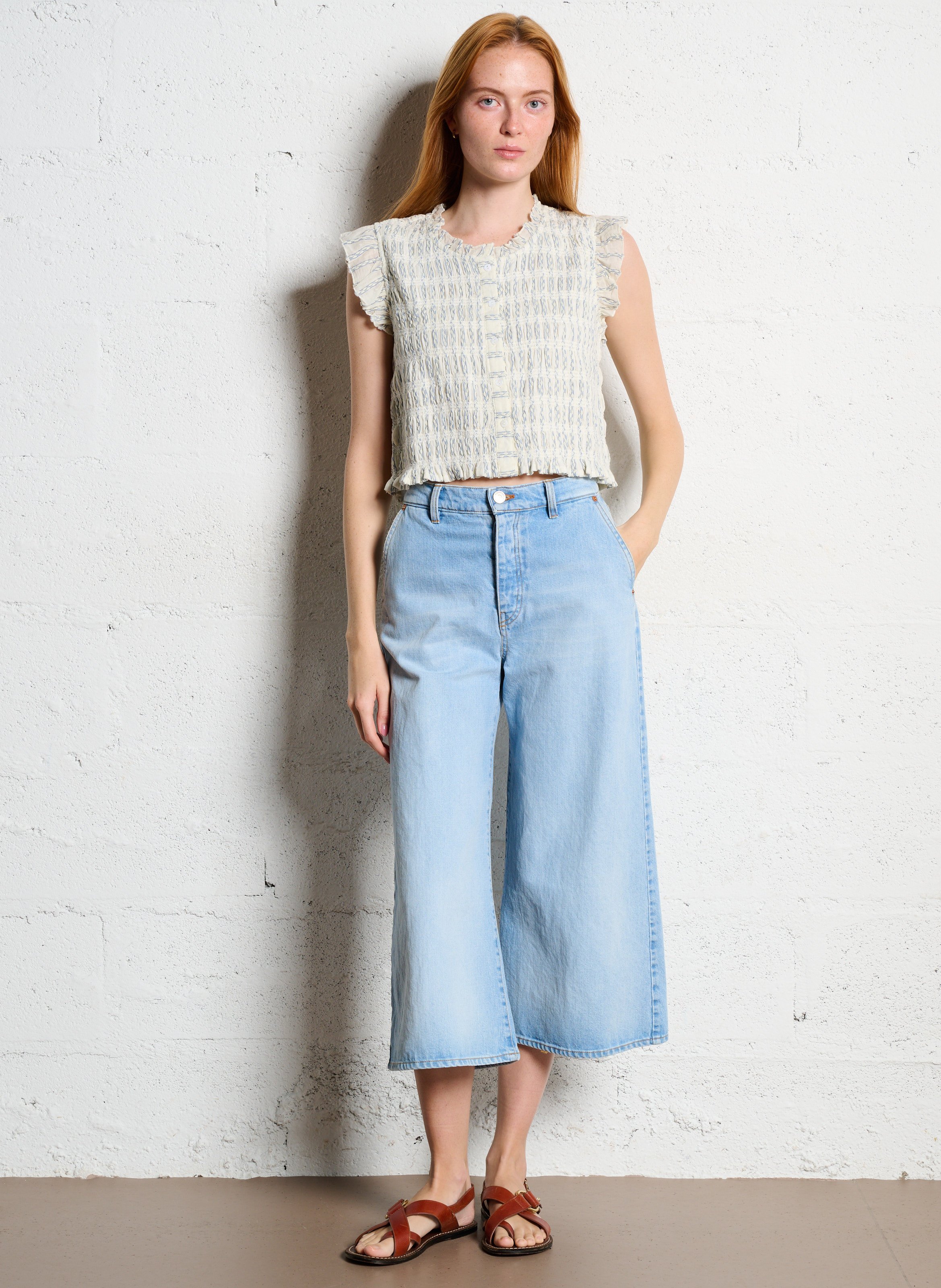 Cotton culottes ACQUAVERDE Blue
