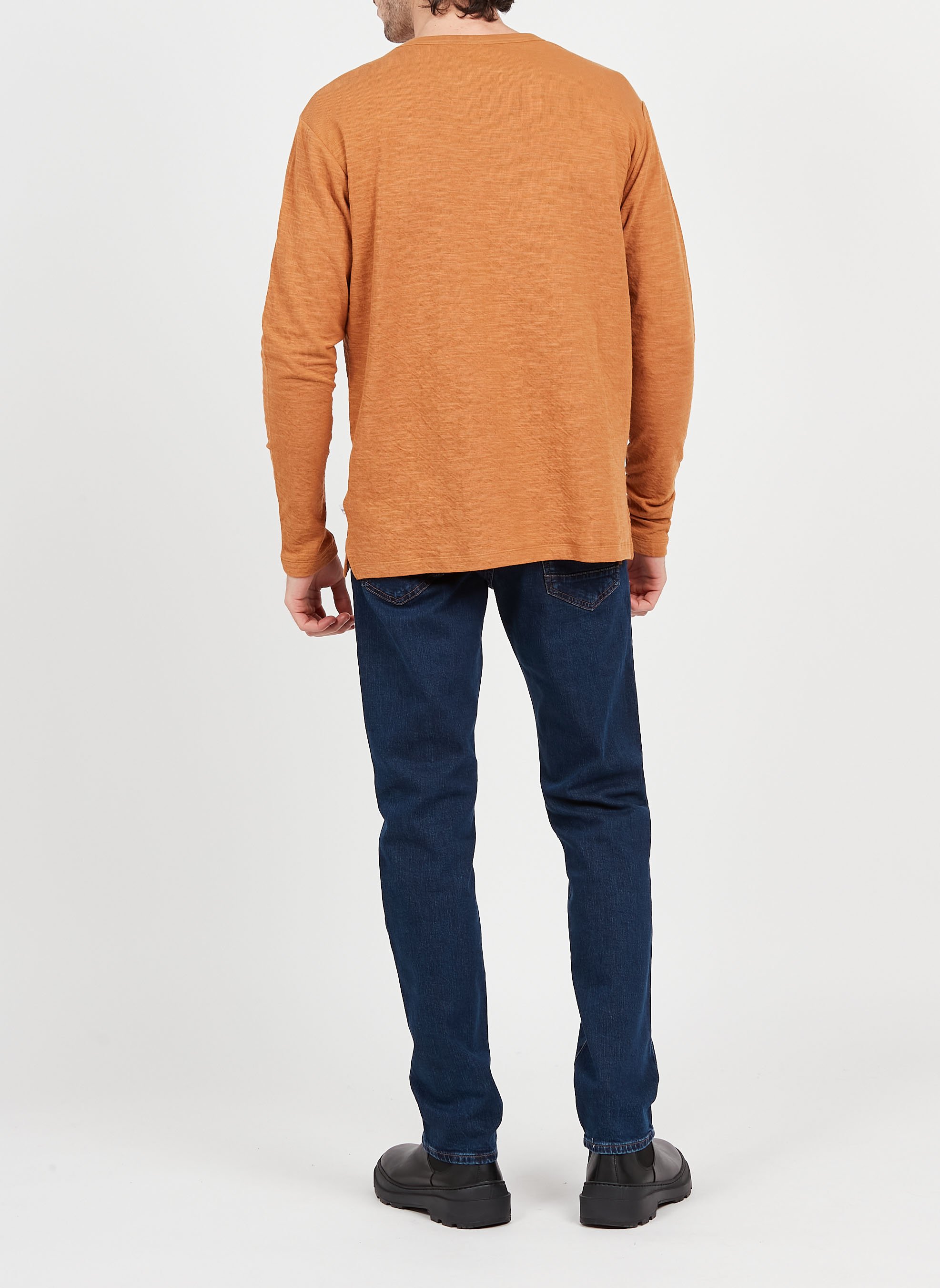 Tee-shirt col rond en coton bio KNOWLEDGE COTTON APPAREL Marron