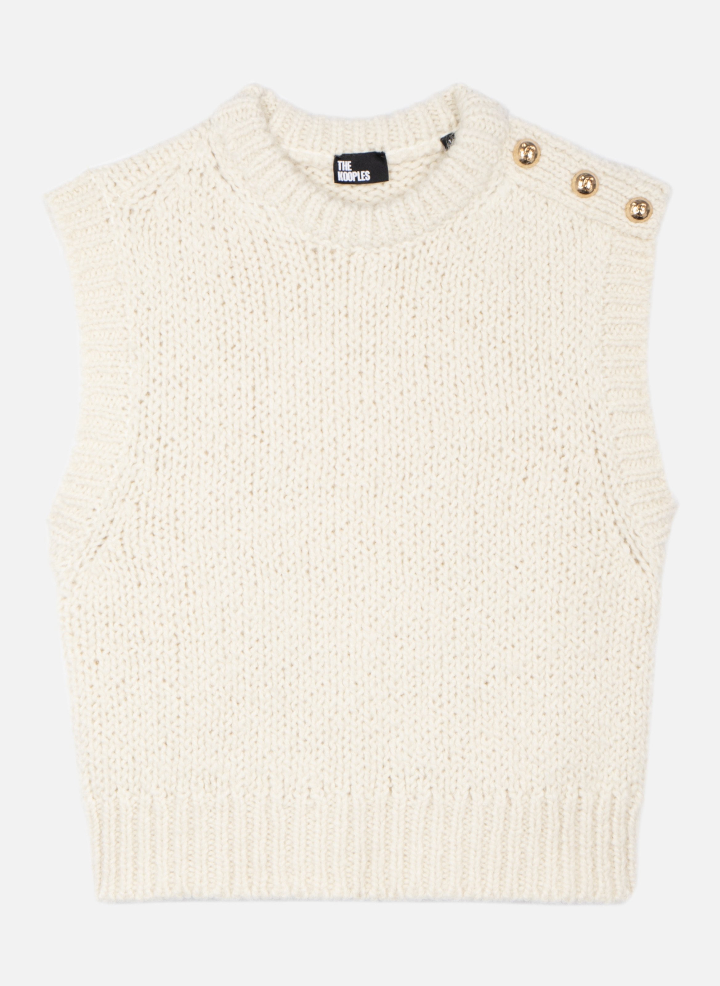 Sleeveless wool-blend sweater THE KOOPLES Beige