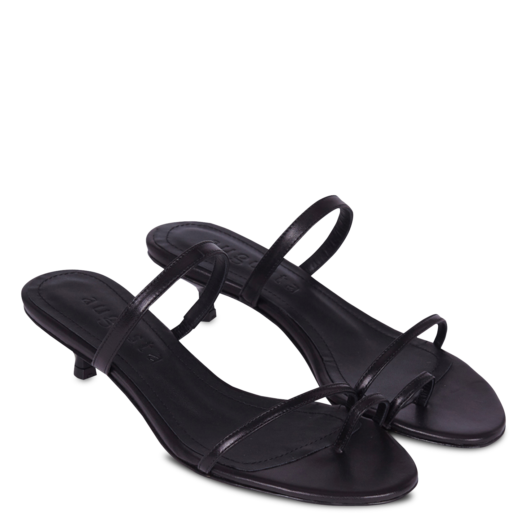 Sandales hautes en cuir AUGUSTA Noir