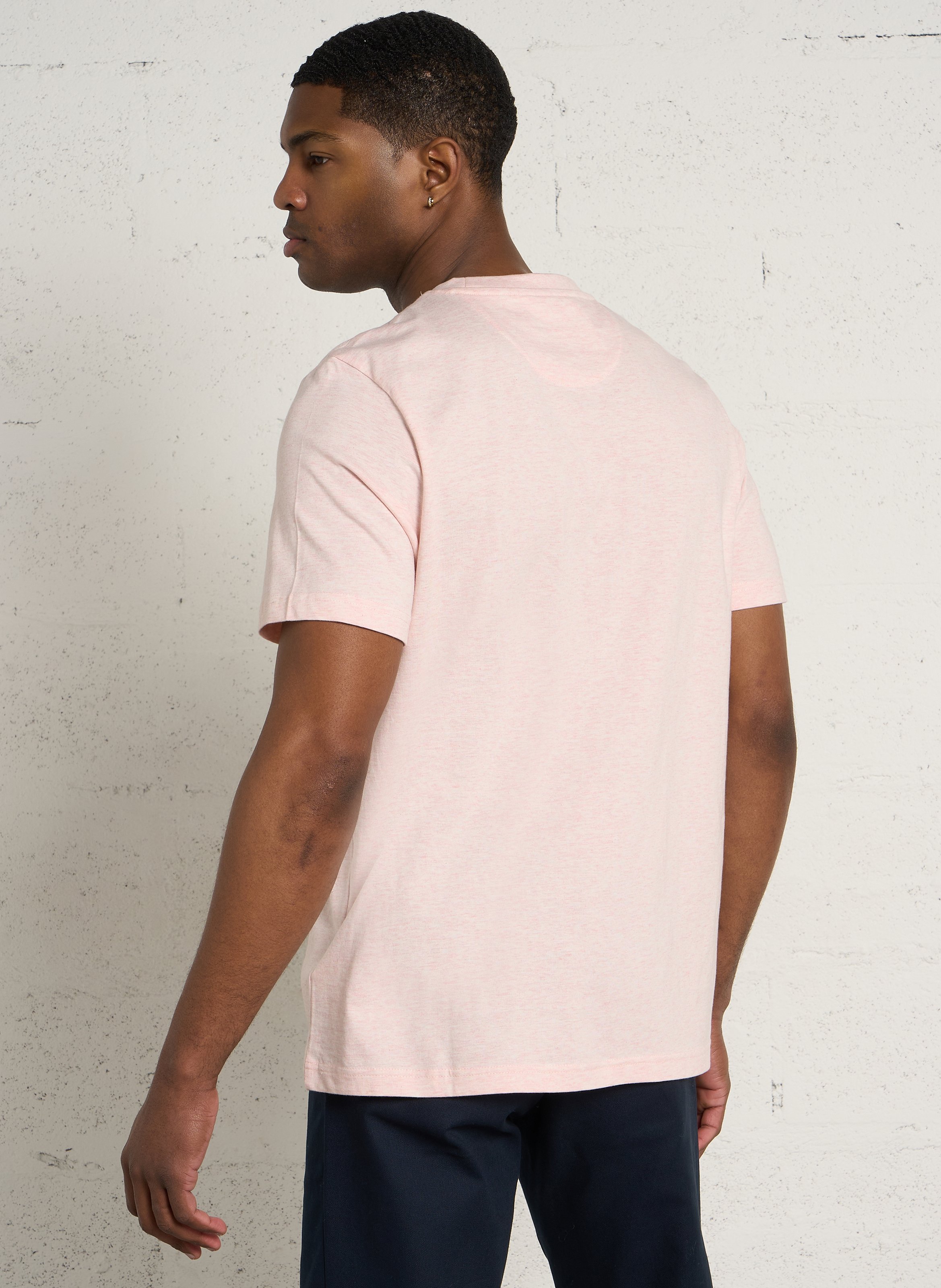 Tee-shirt col rond en coton bio FARAH Rose