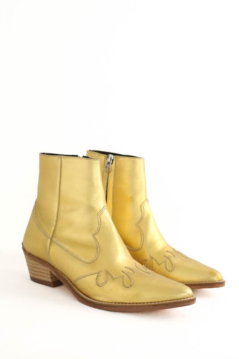 Western boots VALENTINE GAUTHIER- SECONDE MAIN Golden