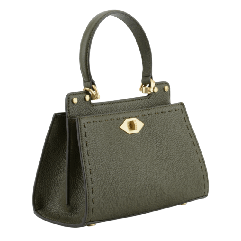 Handbag in calfskin Khaki