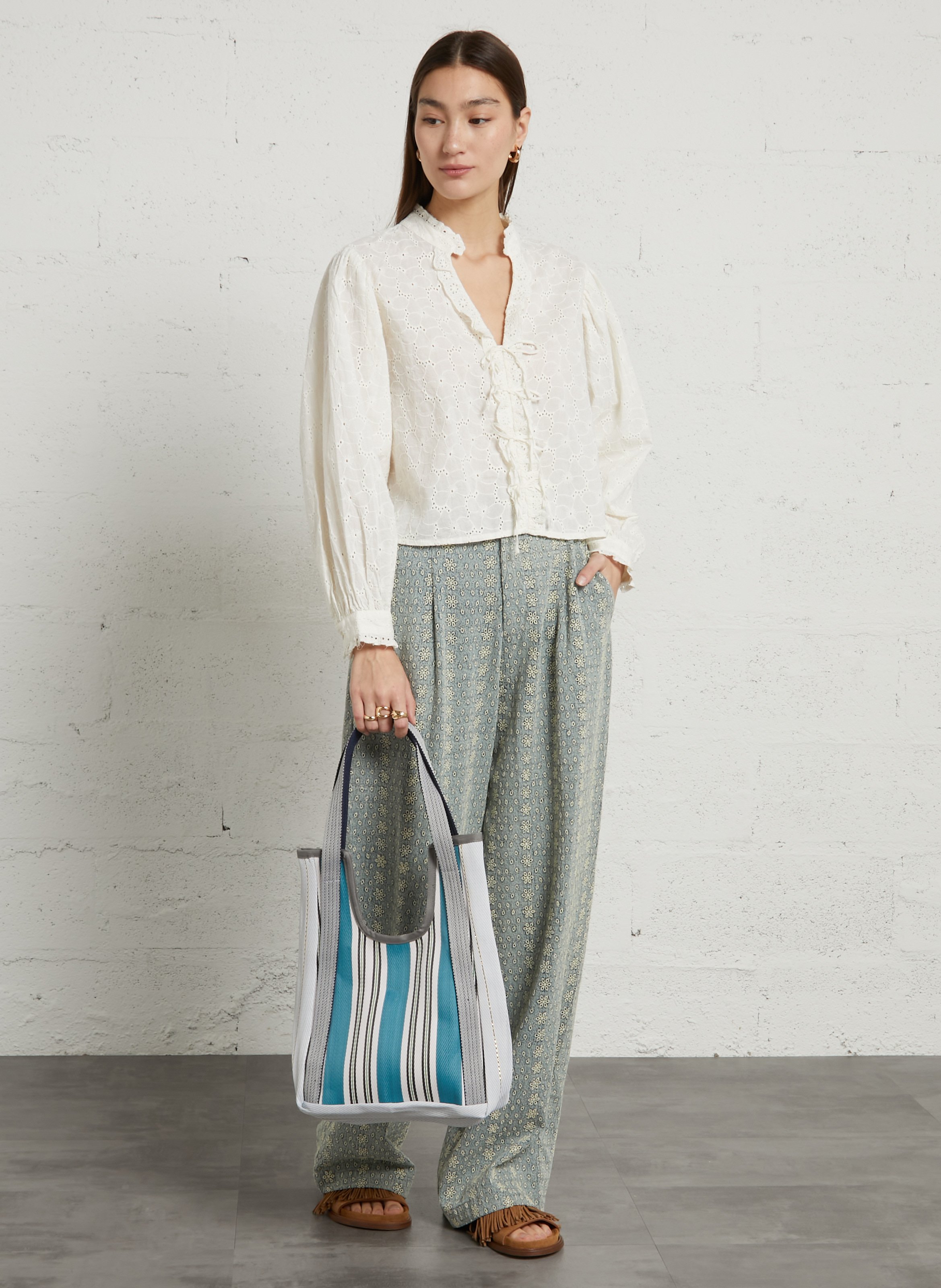 Multicolored Striped Bag BABACHIC BAGS Blue