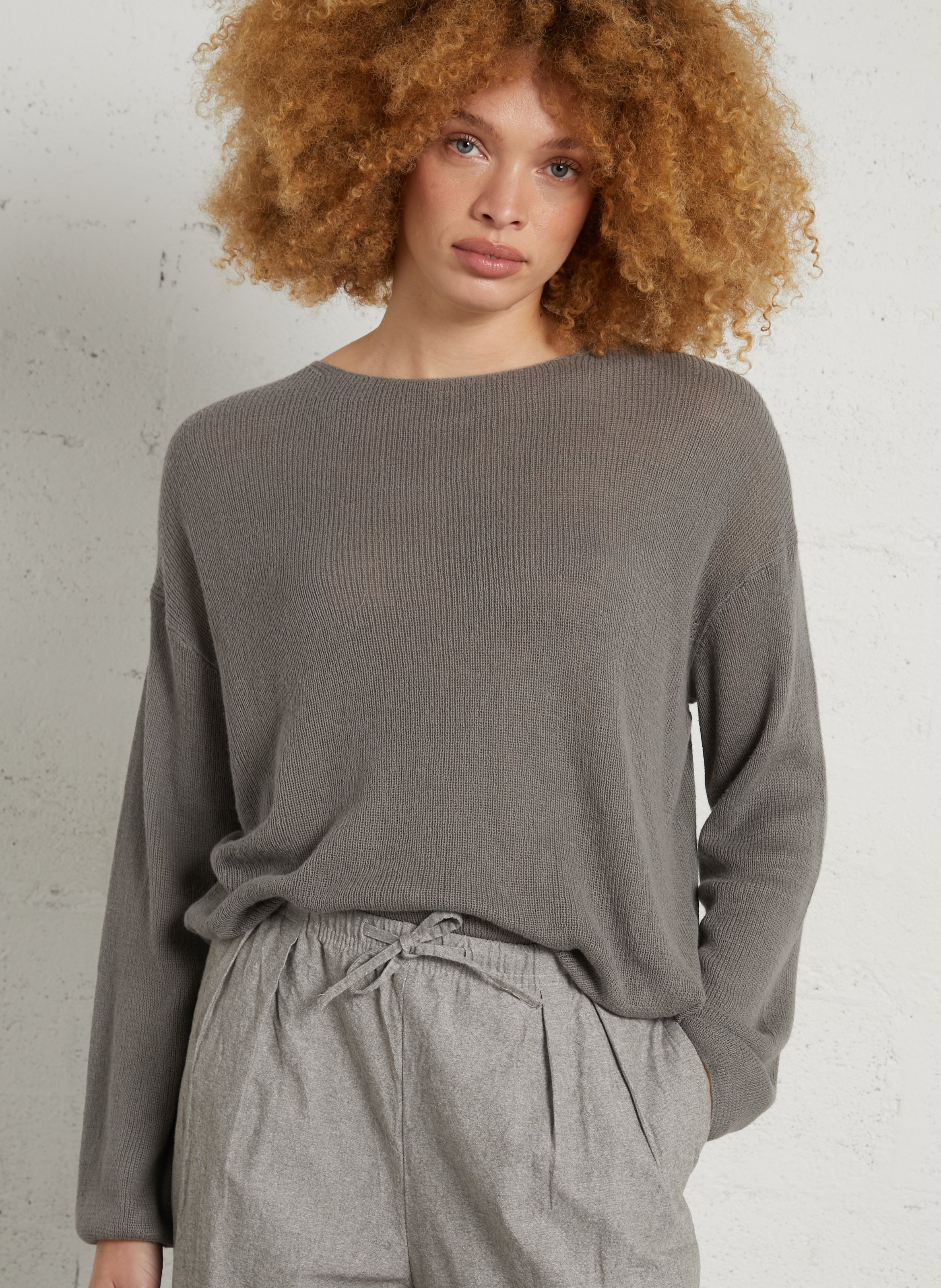 Pull oversize en coton et alpaga AMERICAN VINTAGE
