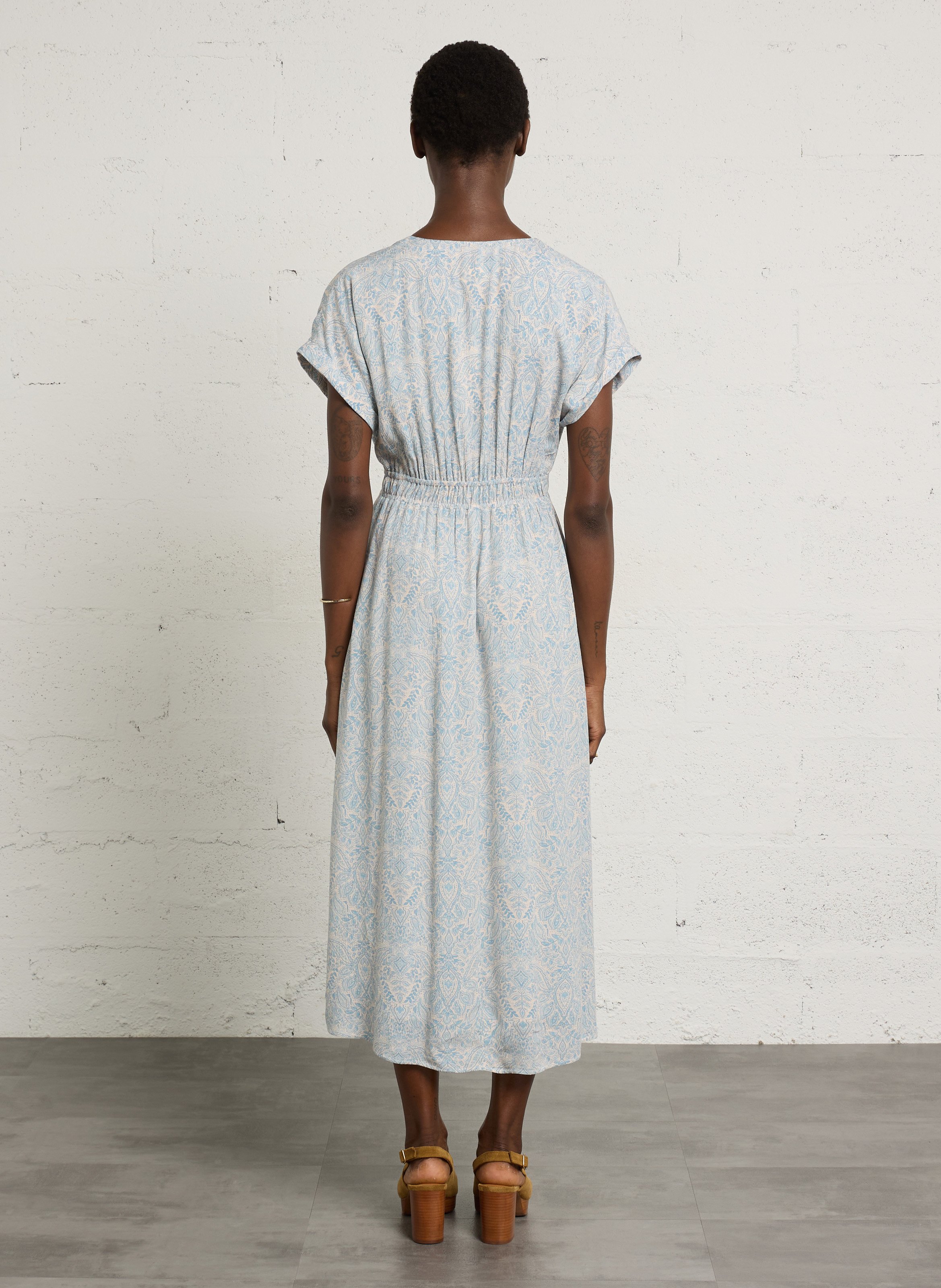 Robe courte imprimée MAISON 123 Bleu