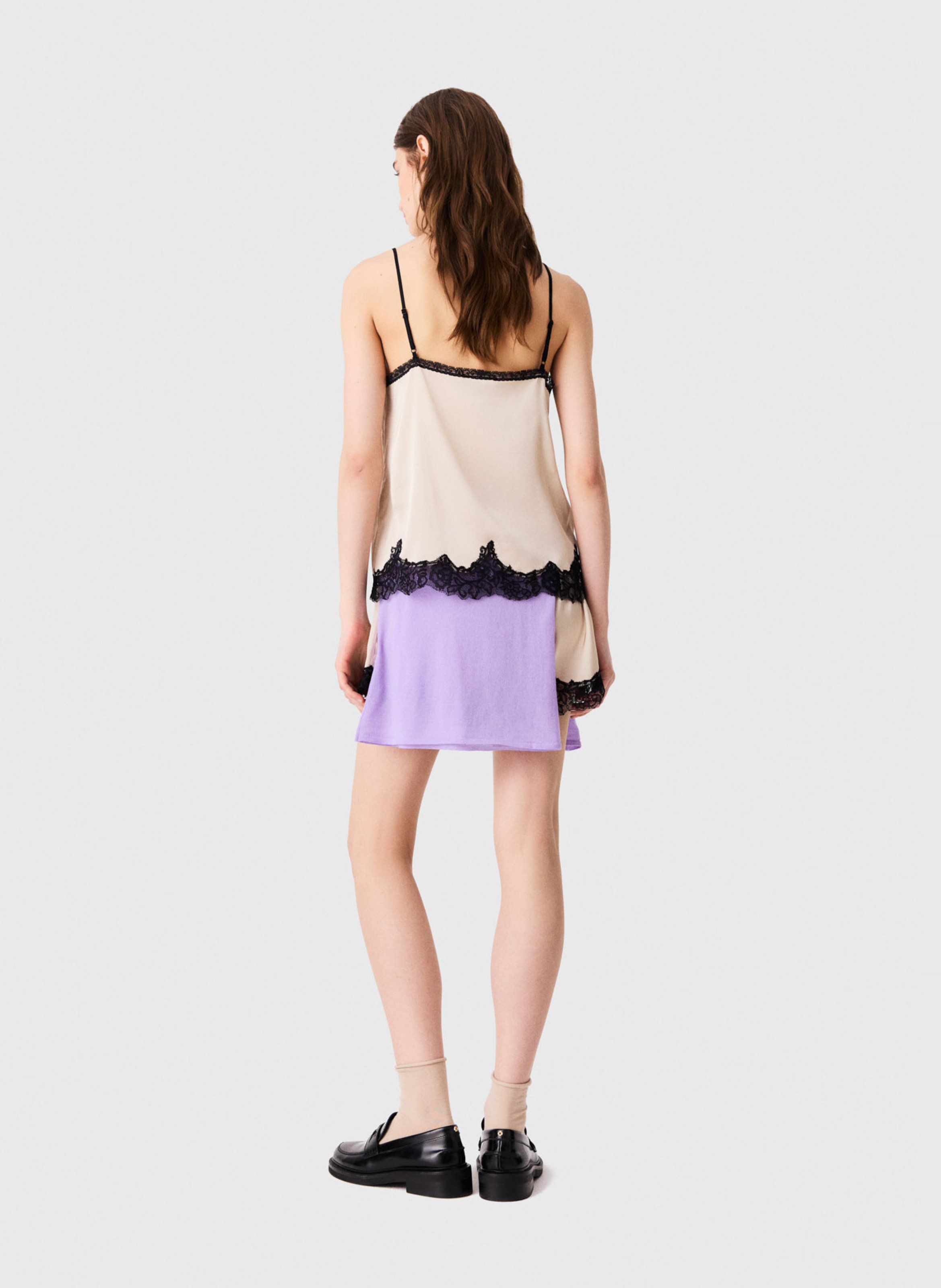 Rechte V-hals camisole MAJE Beige