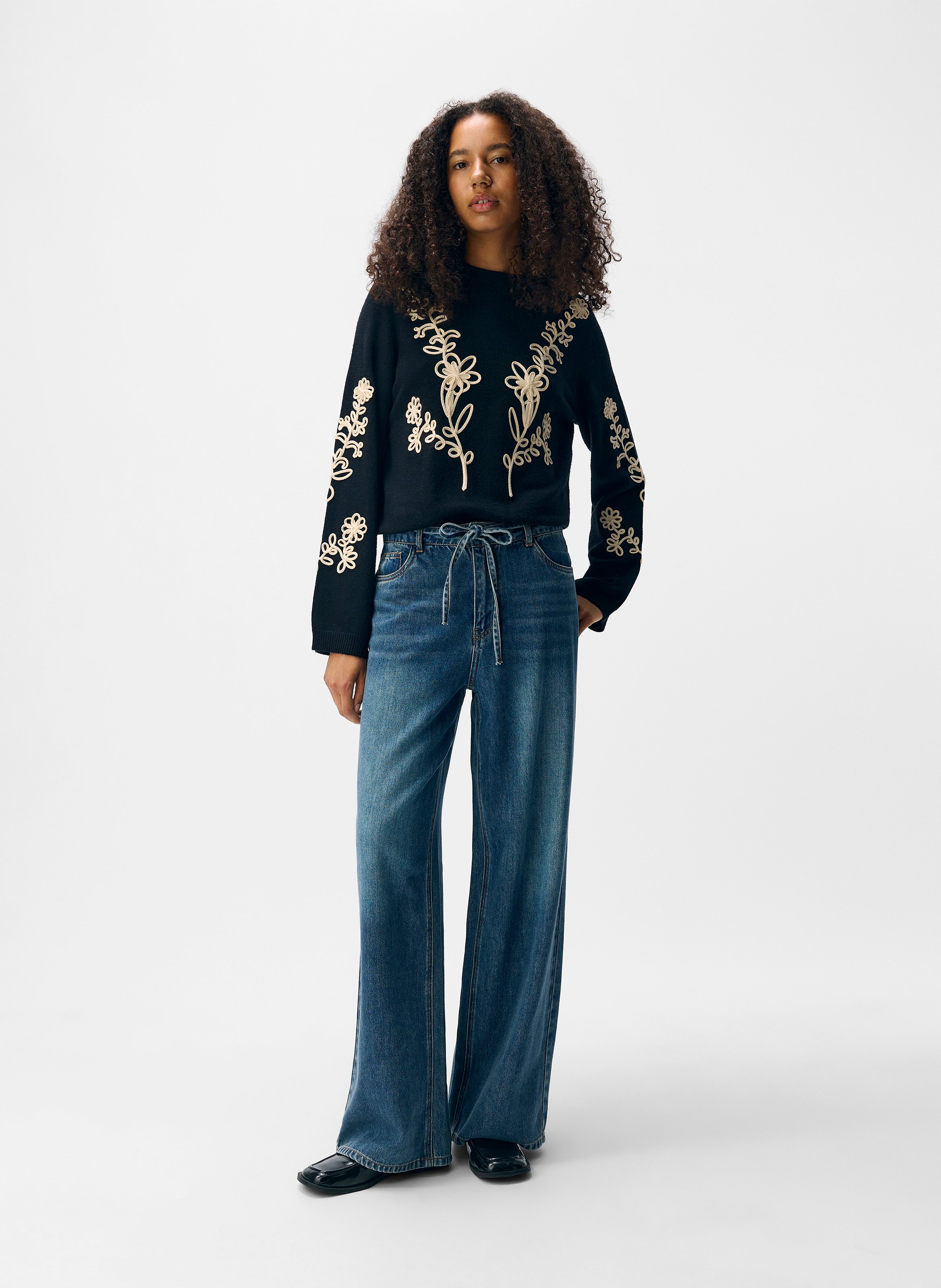 Wide-leg jeans OBJECT Blue