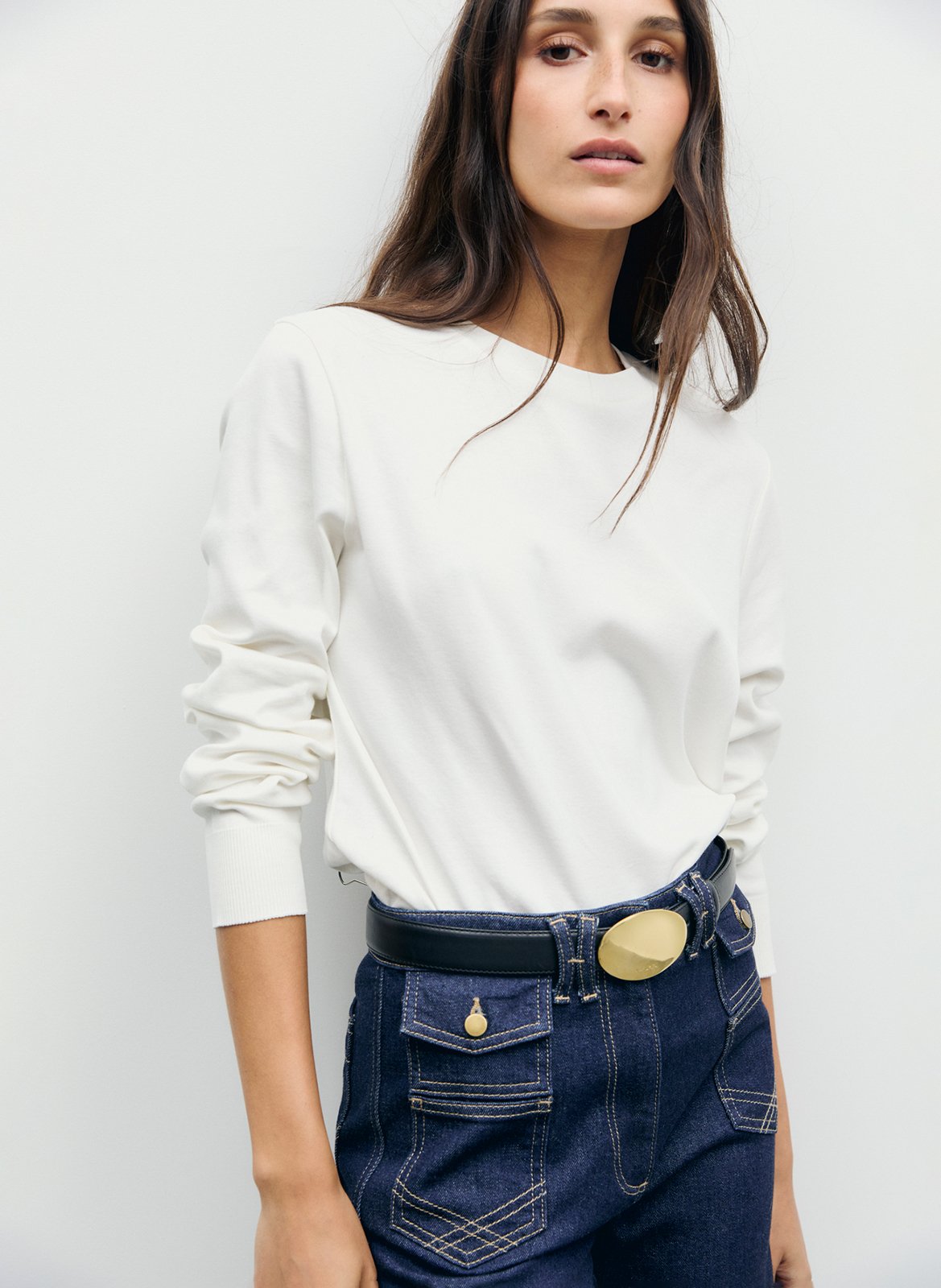 Tee-shirt col rond uni GERARD DAREL Beige