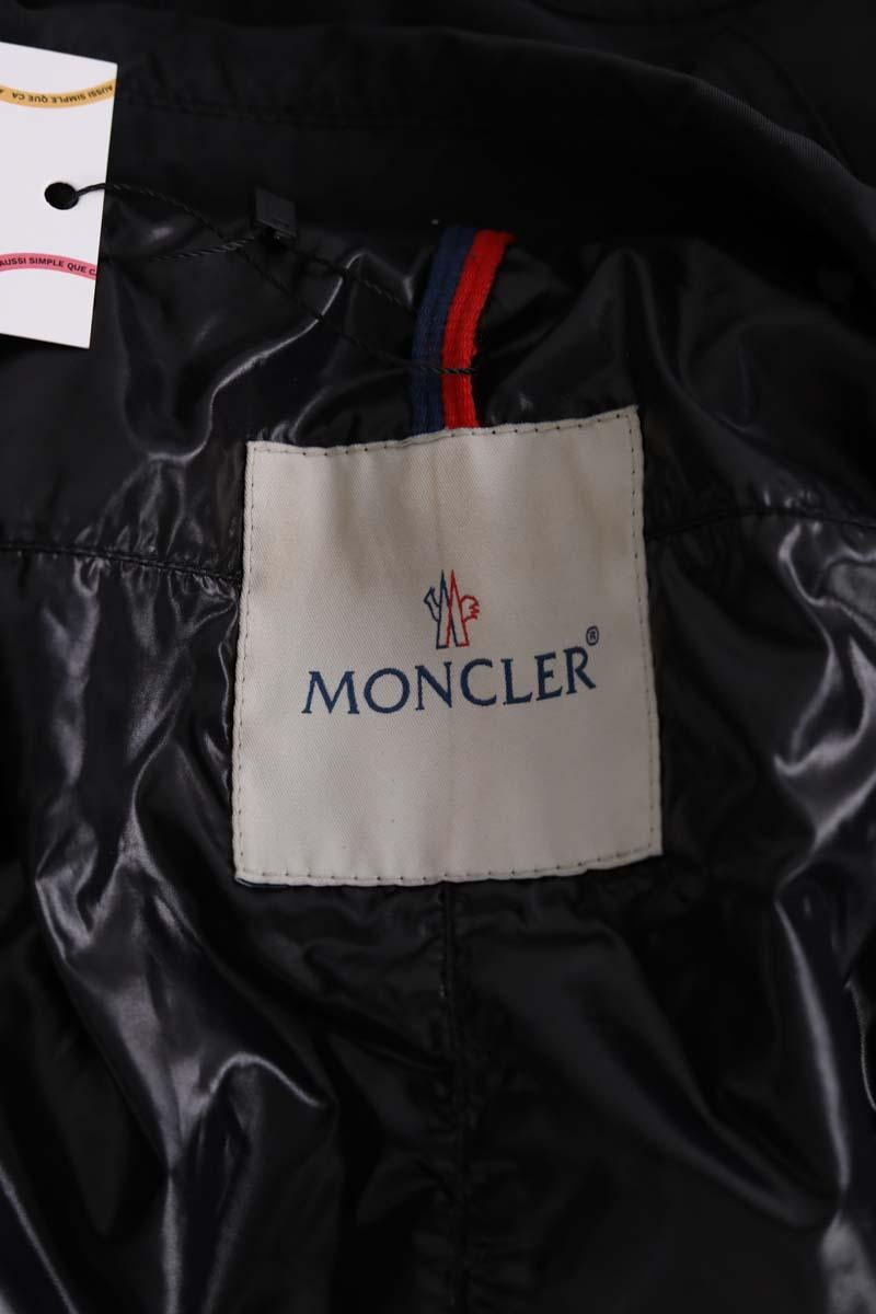 Regular-fit organic cotton jacket with sherpa collar MONCLER - Seconde Main Black