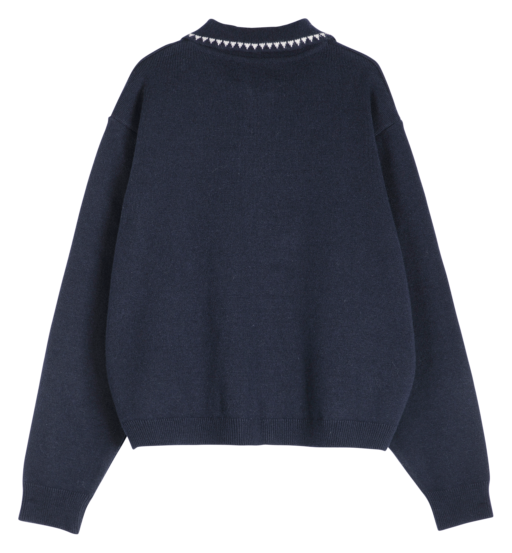 Ruim gebreid vest met borduursels BOBO CHOSES Blauw