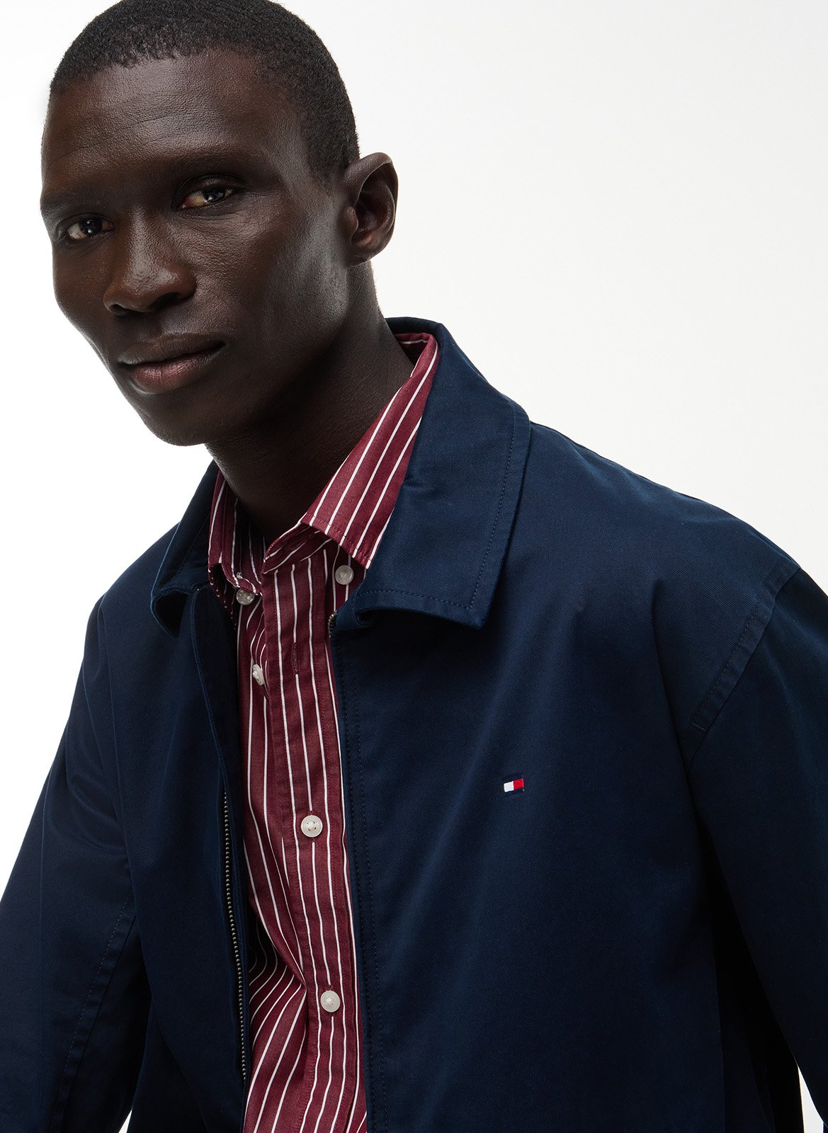 Veste droite col classique unie TOMMY HILFIGER Bleu