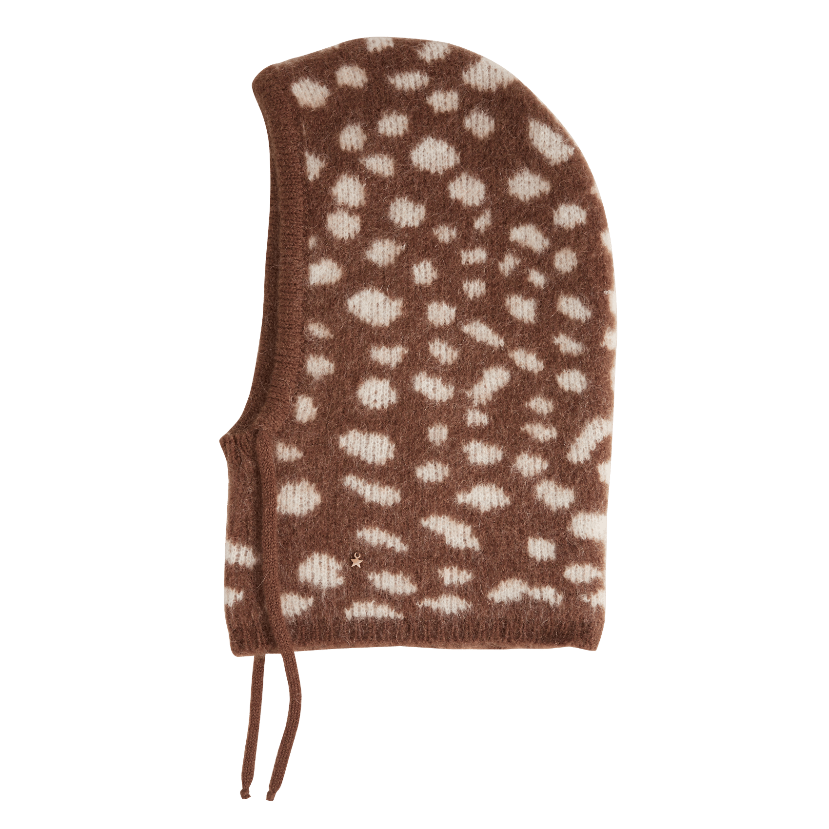 Cagoule imprimé en mohair et laine vierge mélangée DES PETITS HAUTS Multicolore