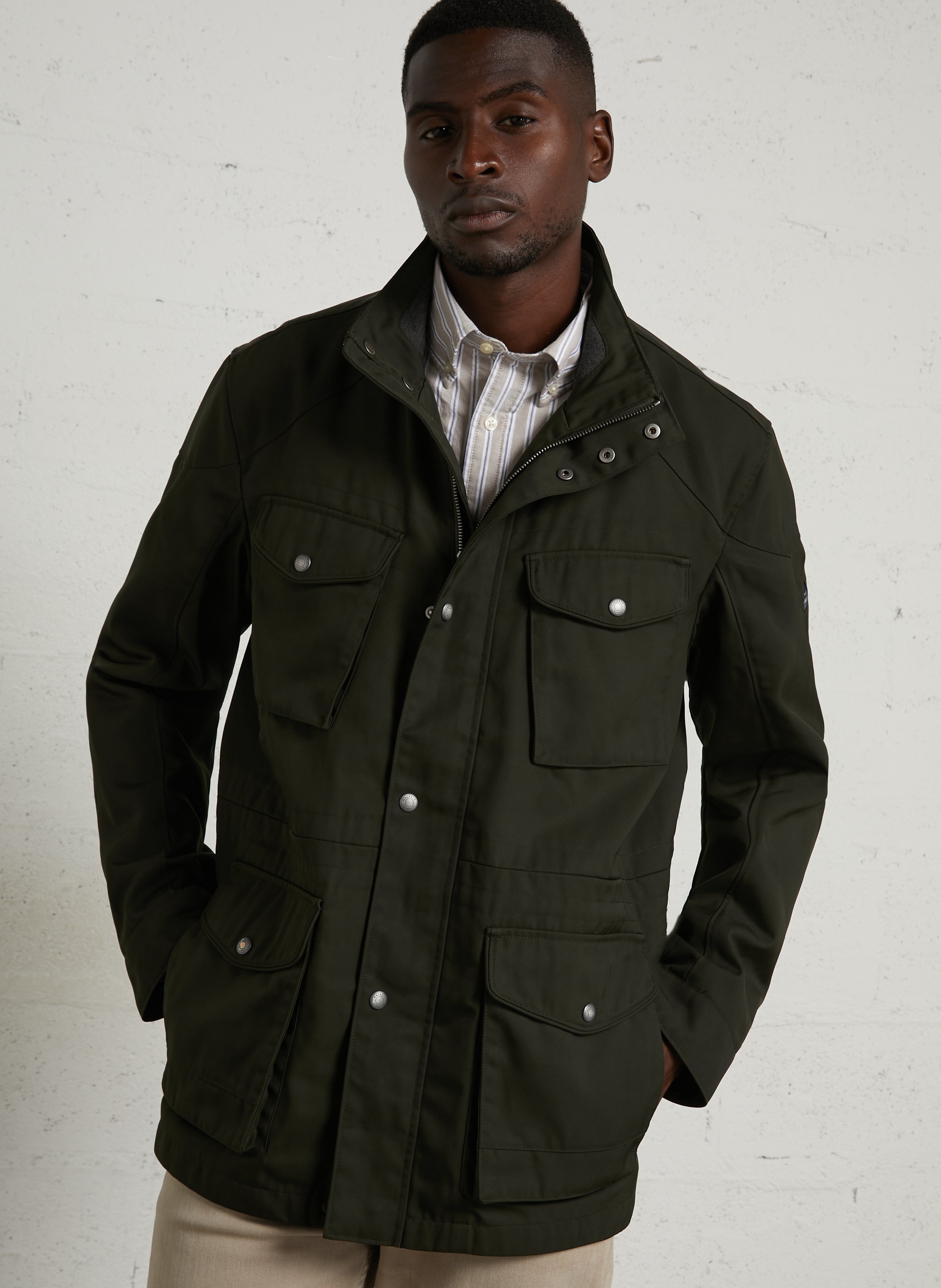 Gerader Stehkragen-Blouson HACKETT Grun