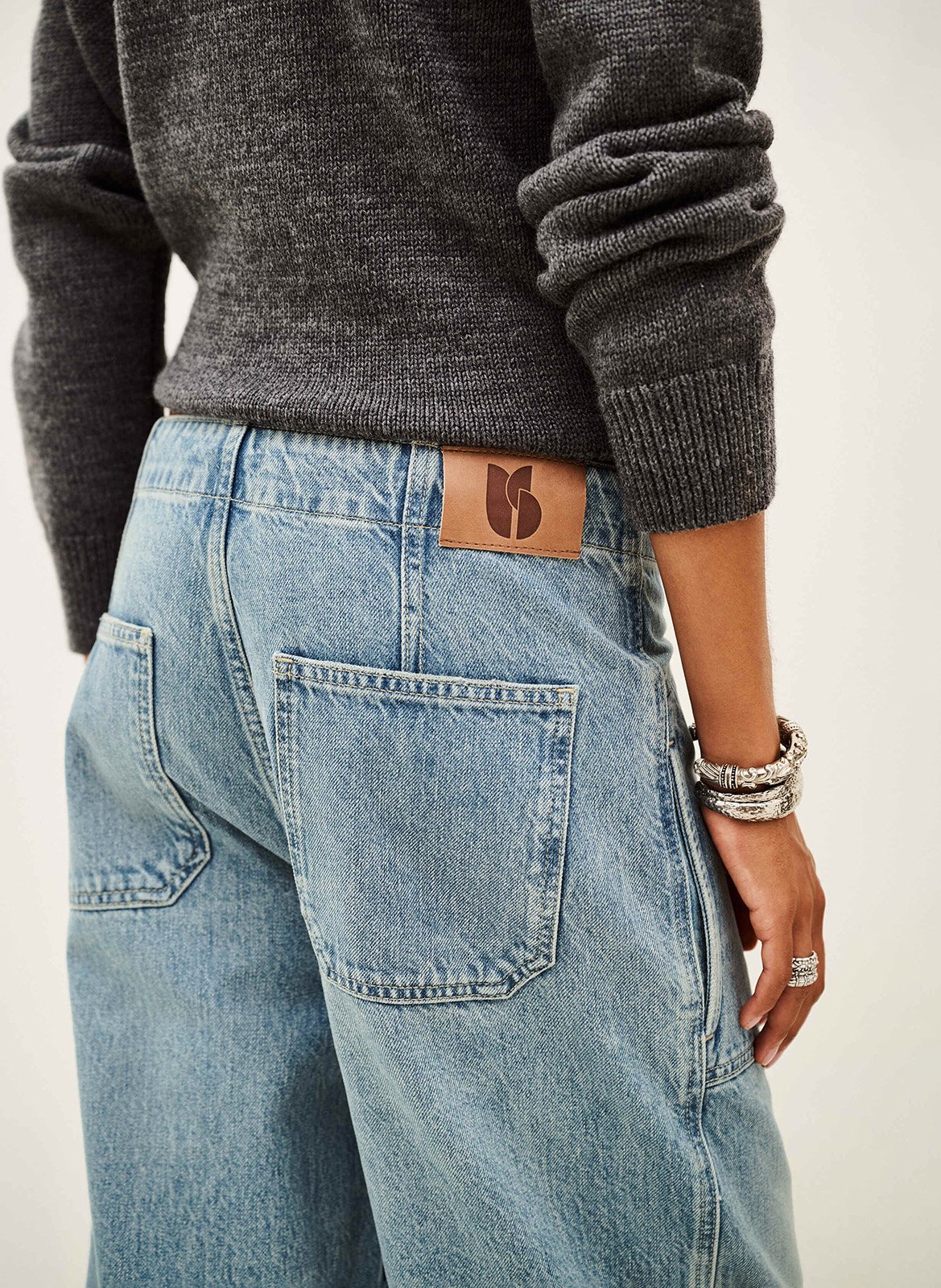 Straight Cut Jeans aus Baumwolle BA&SH Blau