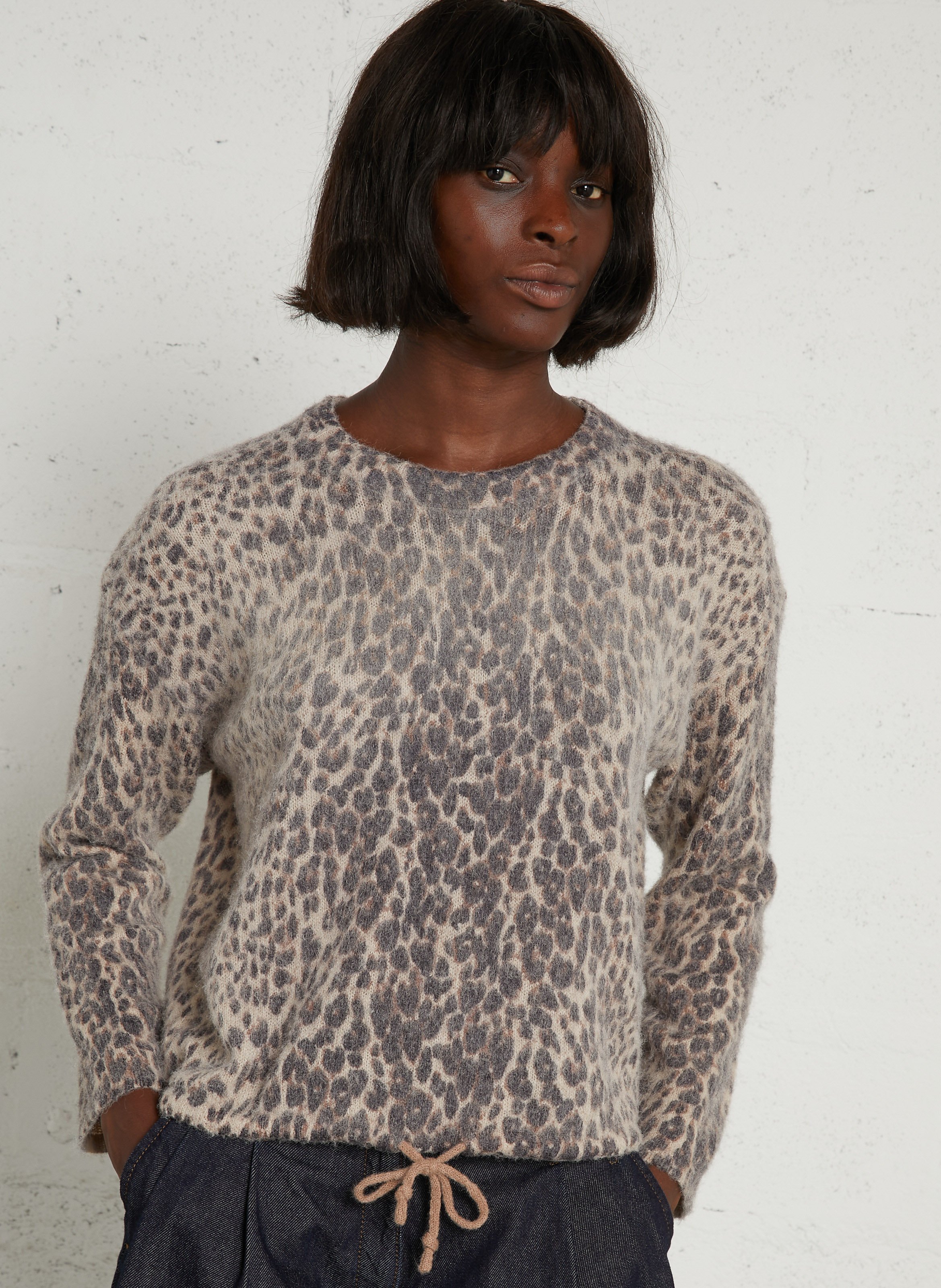 Pull col rond  SUNCOO Beige