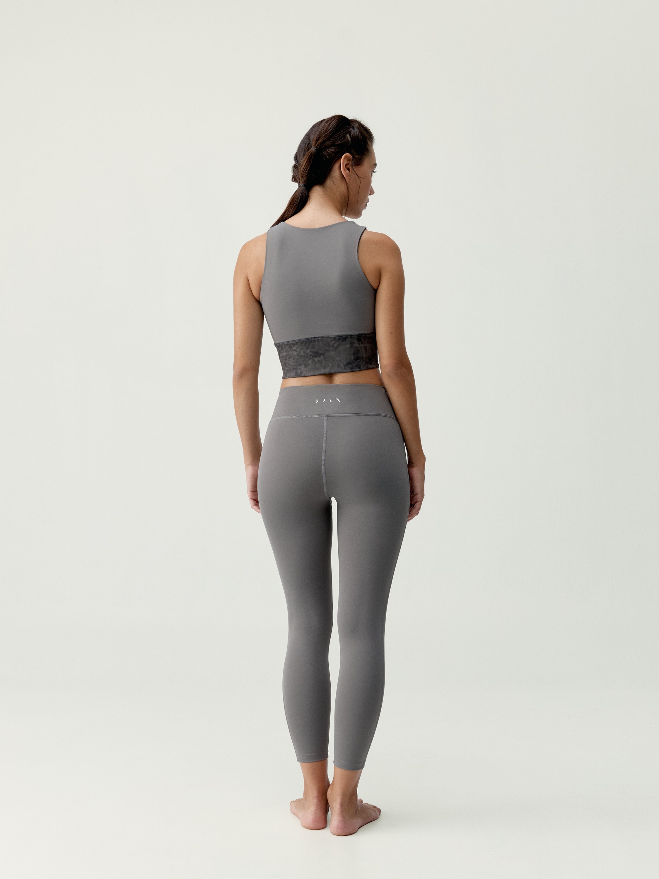 Women's high-rise quick-drying sports leggings BORN Brown