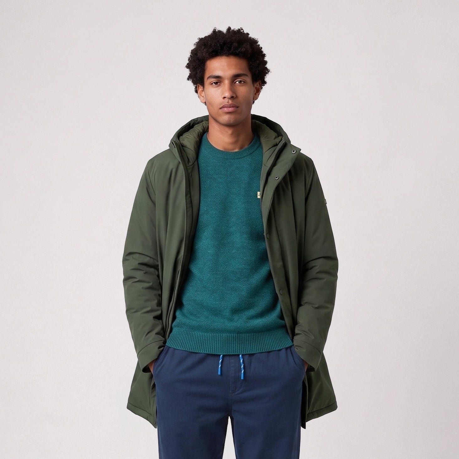 ETHAN military green hooded parka sbplay SERGE BLANCO Beige