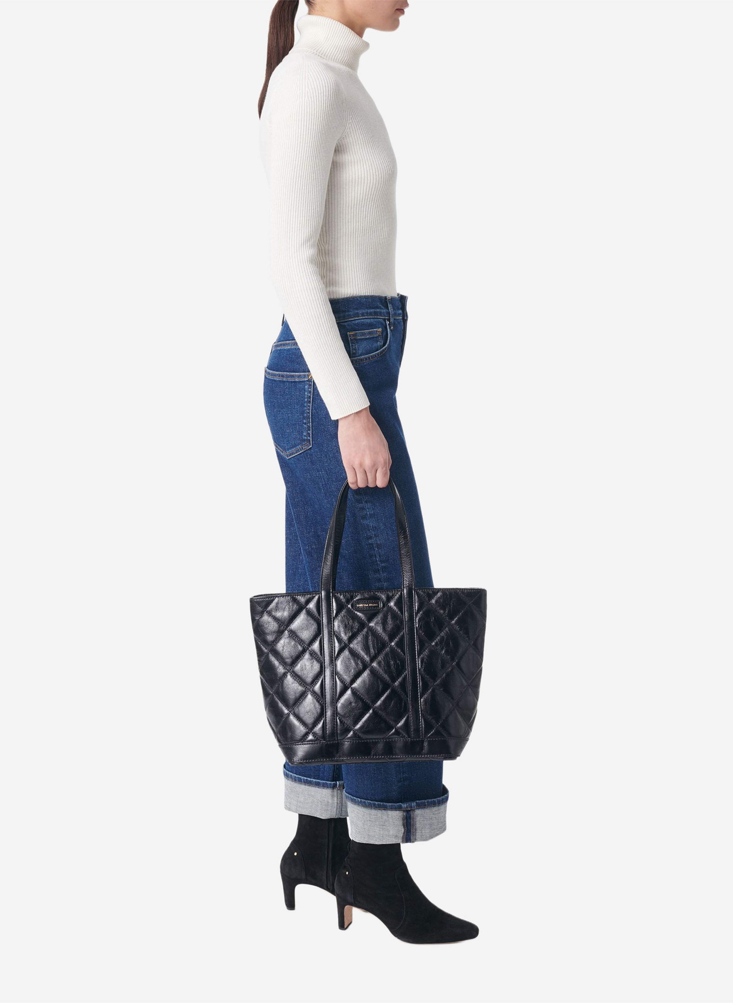 Gesteppte Ledertasche VANESSA BRUNO Schwarz
