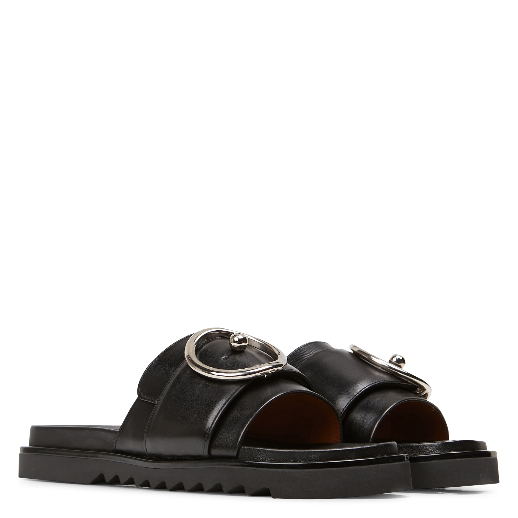 Mules plates en cuir BILLI BI Noir