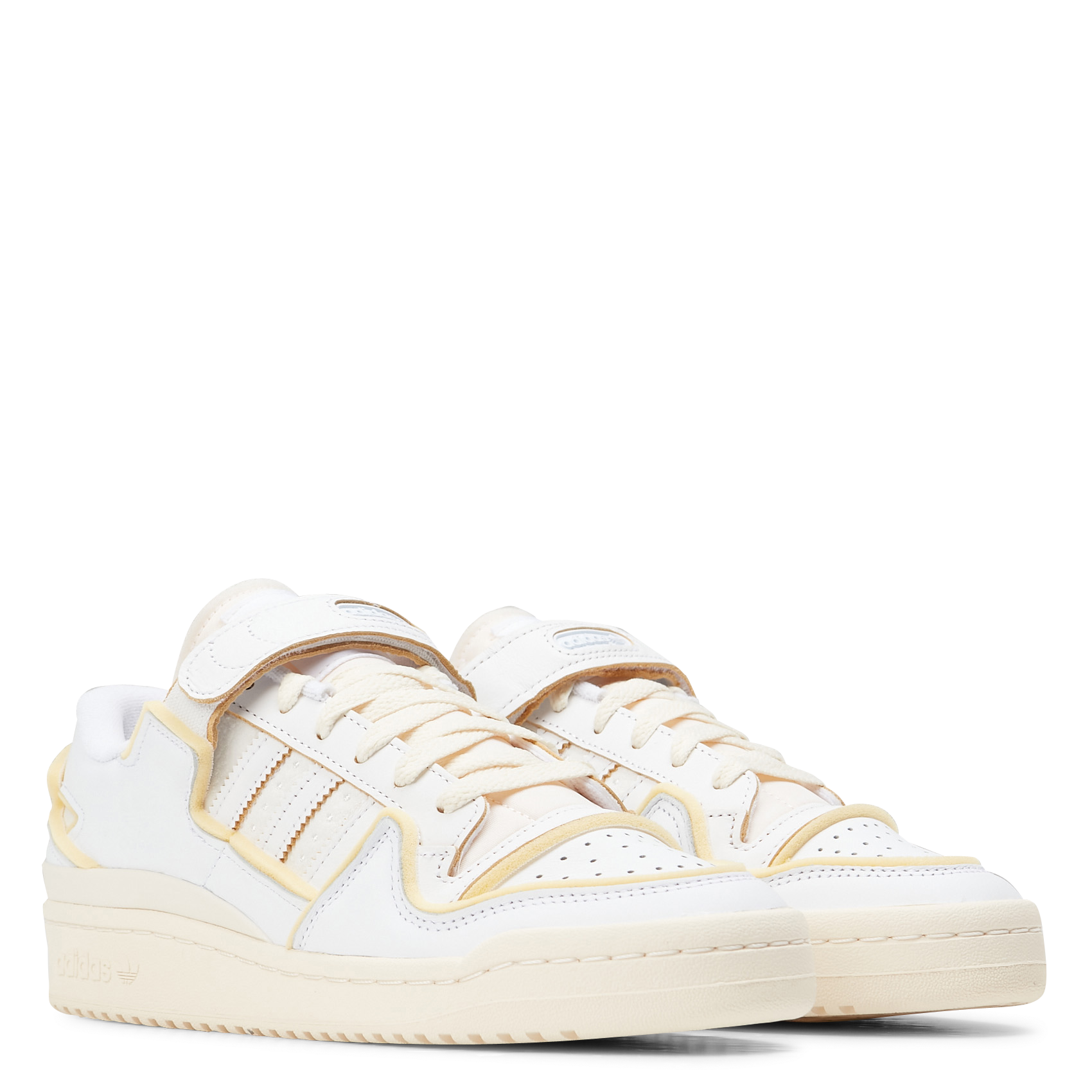 Low-top leather sneakers with Velcro White