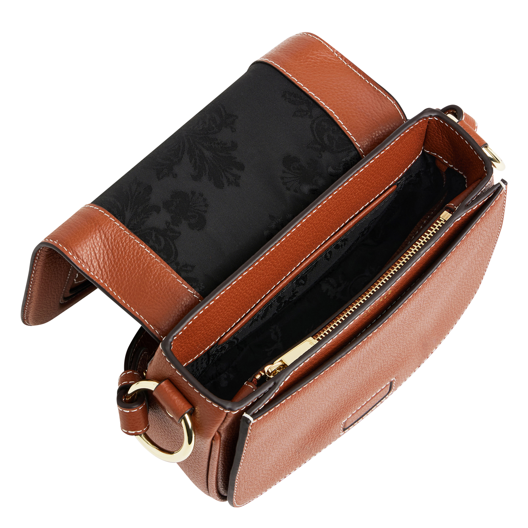 Sac bandoulière en cuir LE TANNEUR Marron