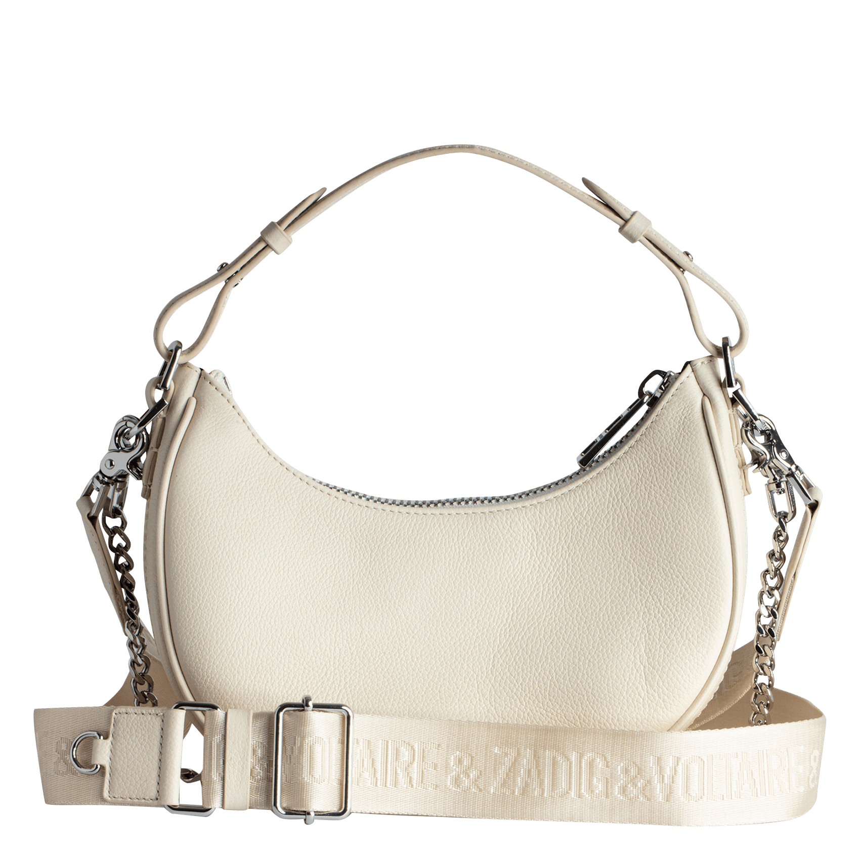 Bolso al hombro de piel ZADIG&VOLTAIRE Blanco