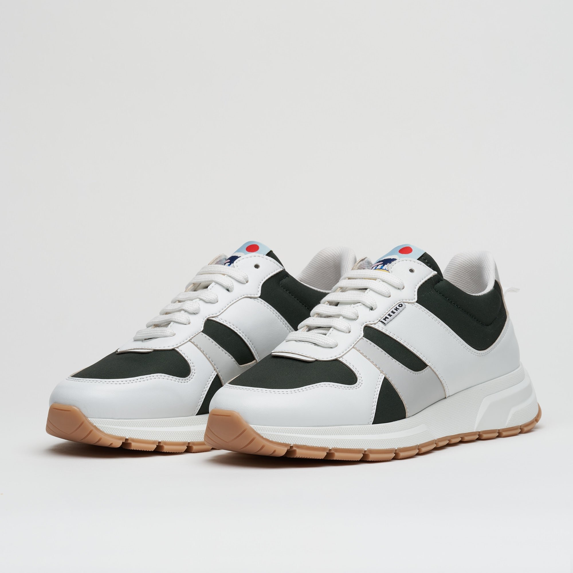 Eco-friendly running-style sneakers MEEKO Khaki