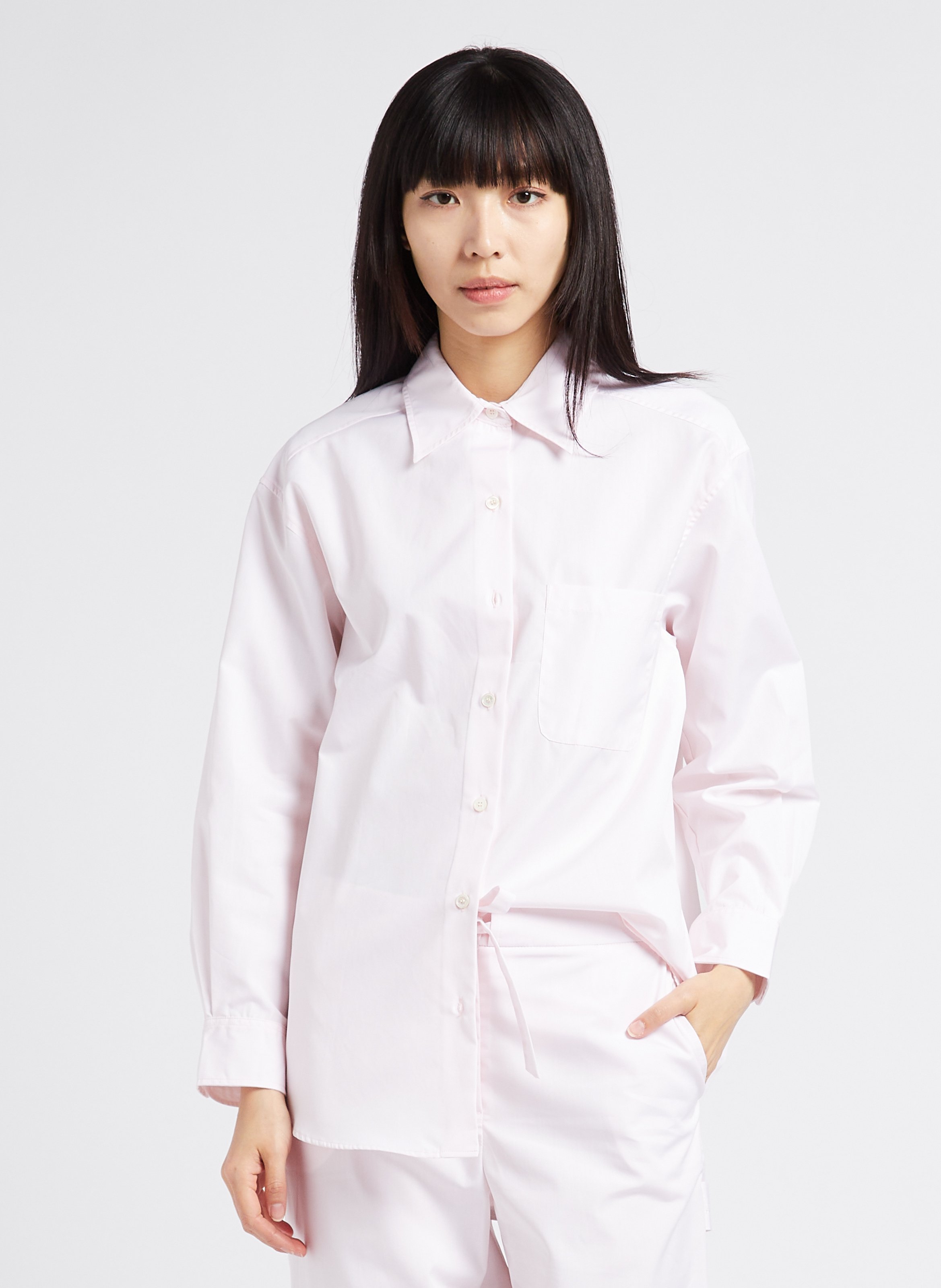 Chemise ample col classique en coton PAUL AND JOE Rose