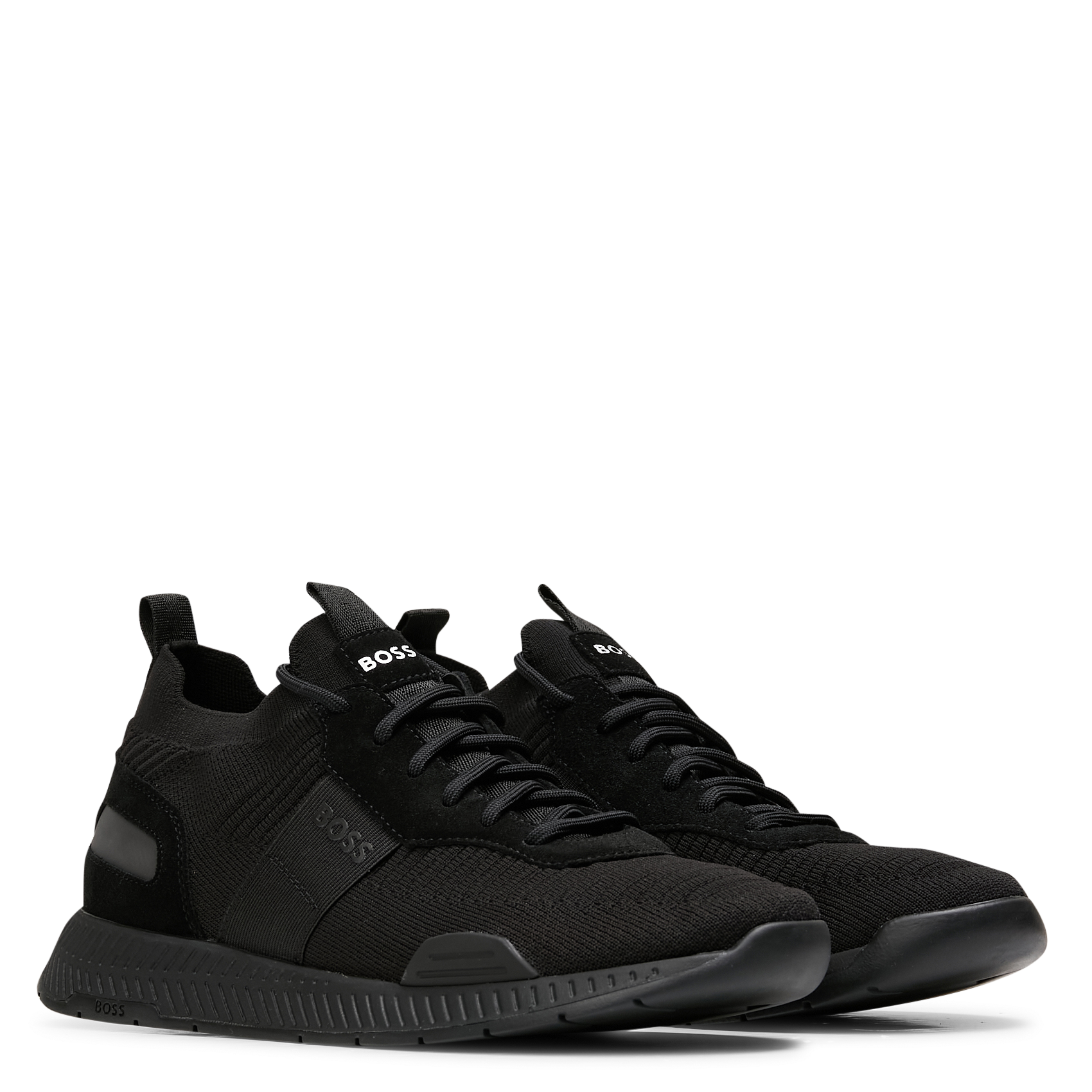 High-top sock-style trainers BOSS Black