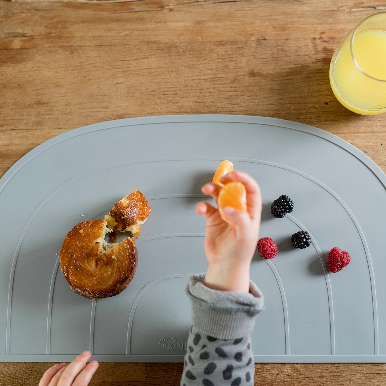 Set de table arc-en-ciel en silicone KINDSGUT Vert