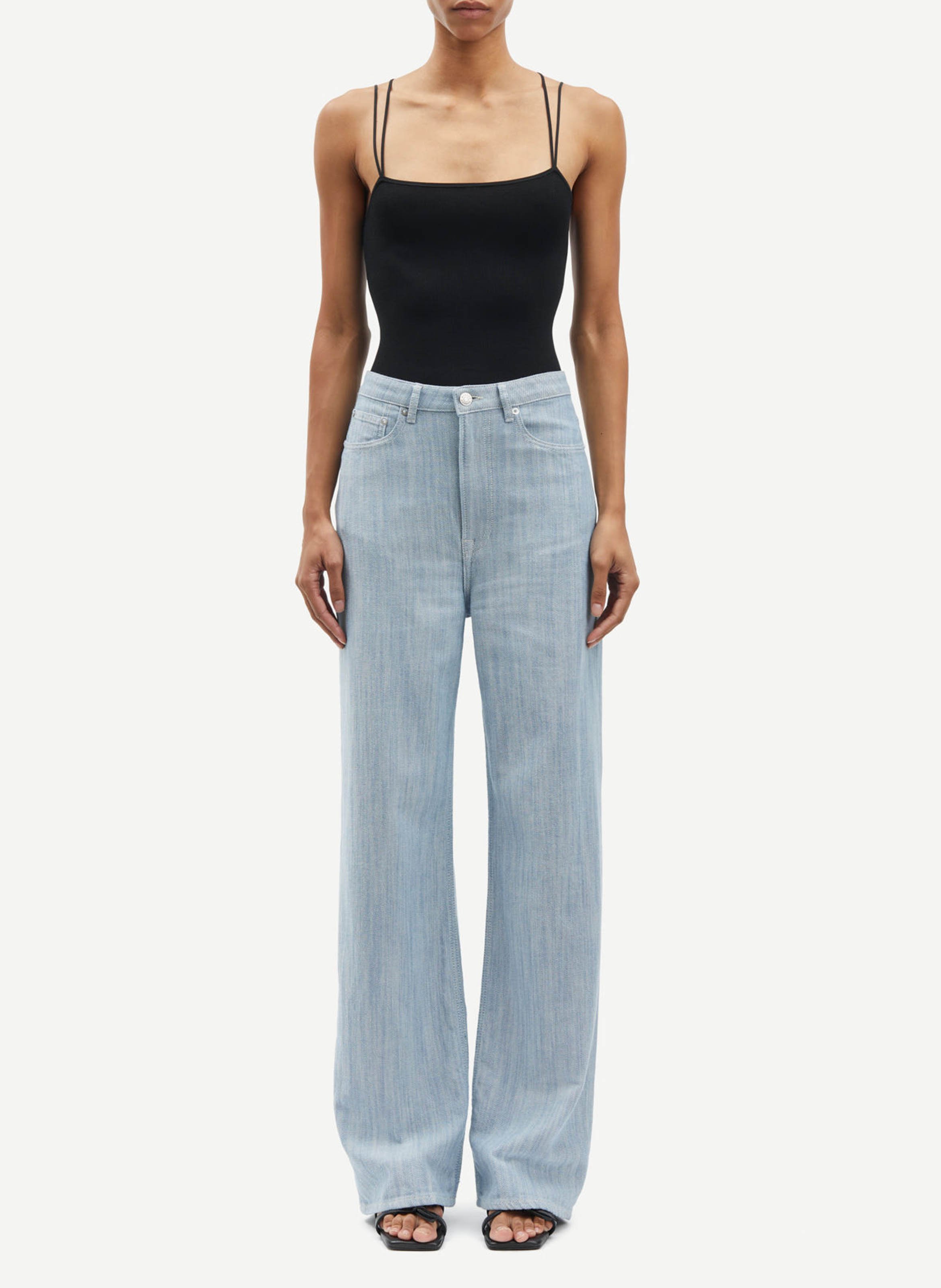 Gekleurde straight-fit jeans met 5 zakken SAMSOE SAMSOE Blauw