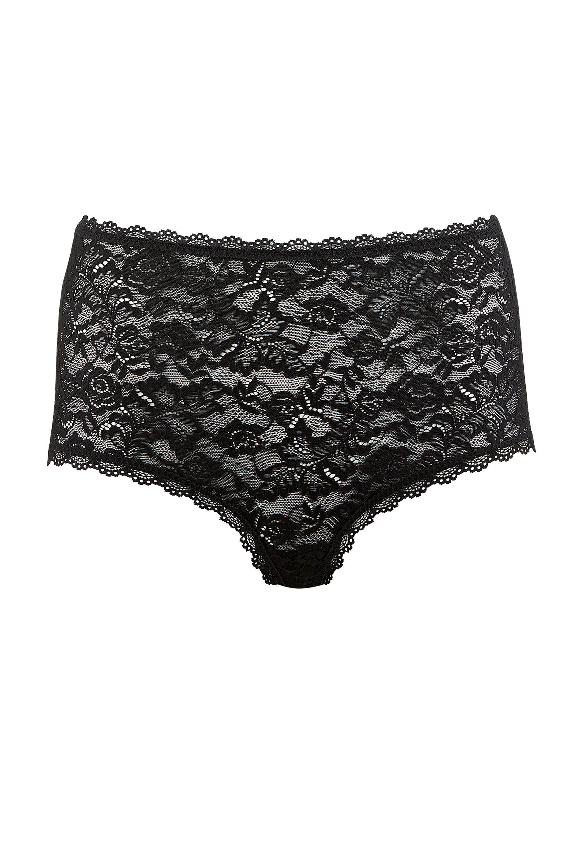 High-waisted lace panties AUBADE Black