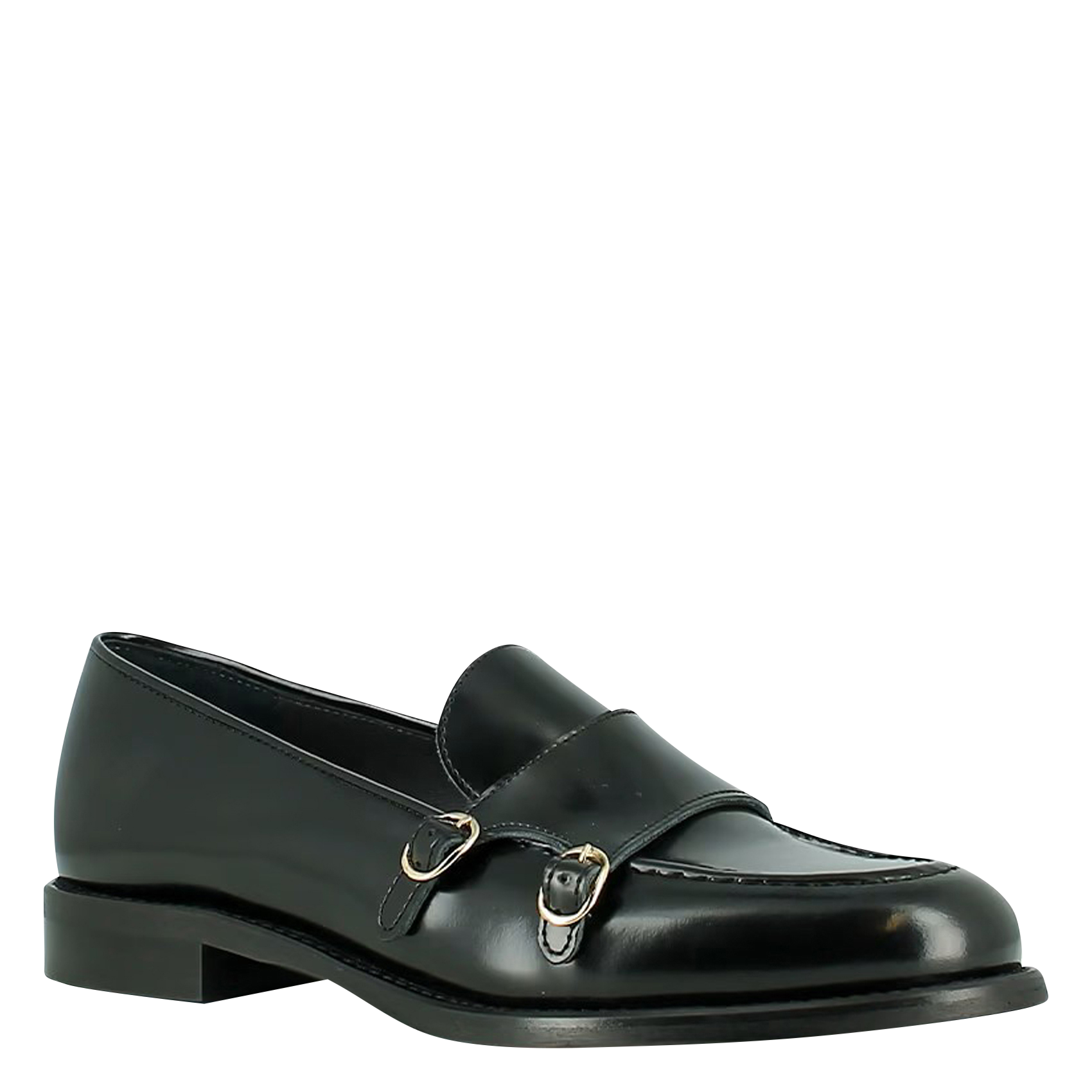 Buckle Loafers in Polished Leather JONAK Black