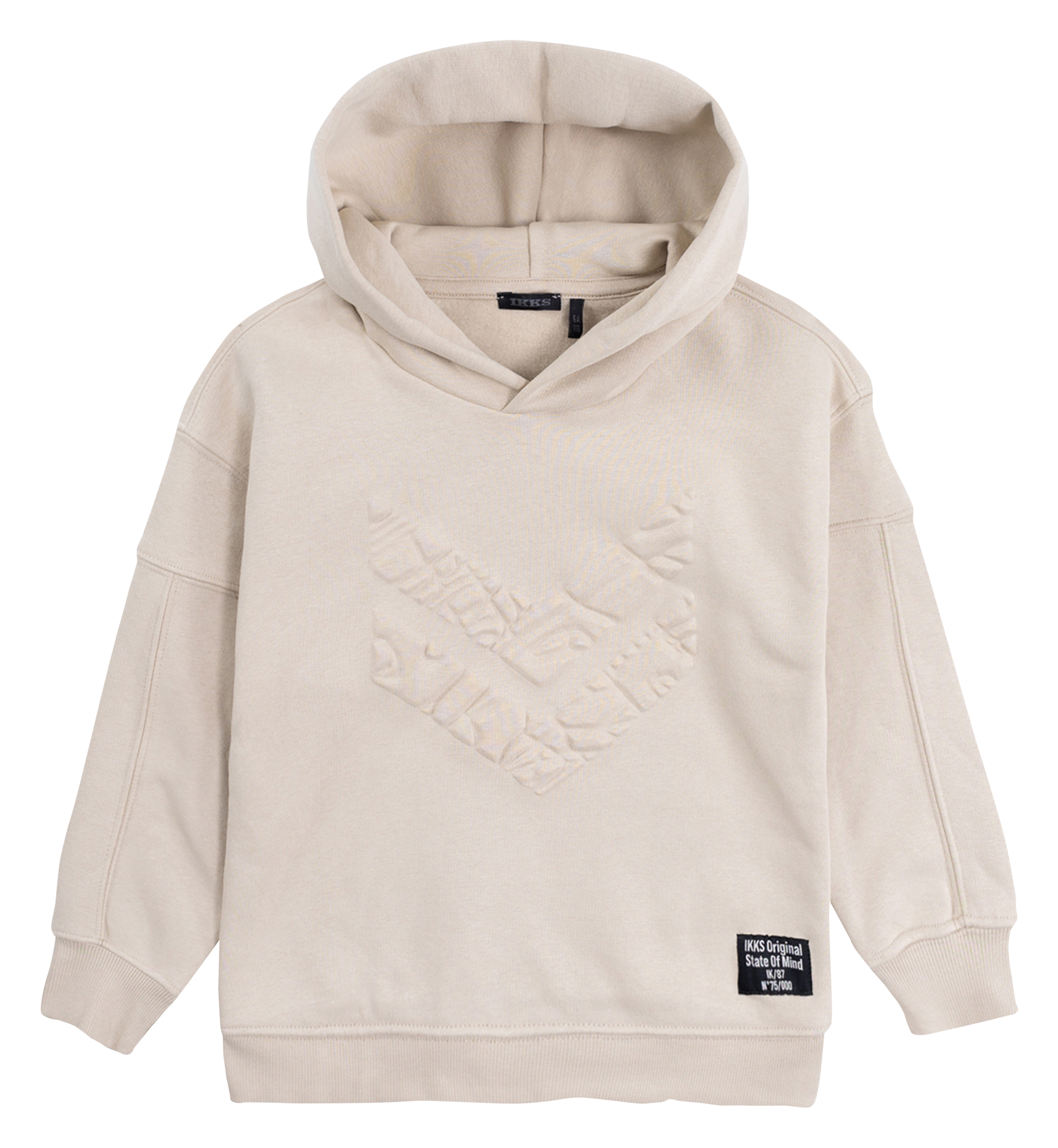 Geprägter Sweatshirt aus Baumwollmischung IKKS JUNIOR Beige