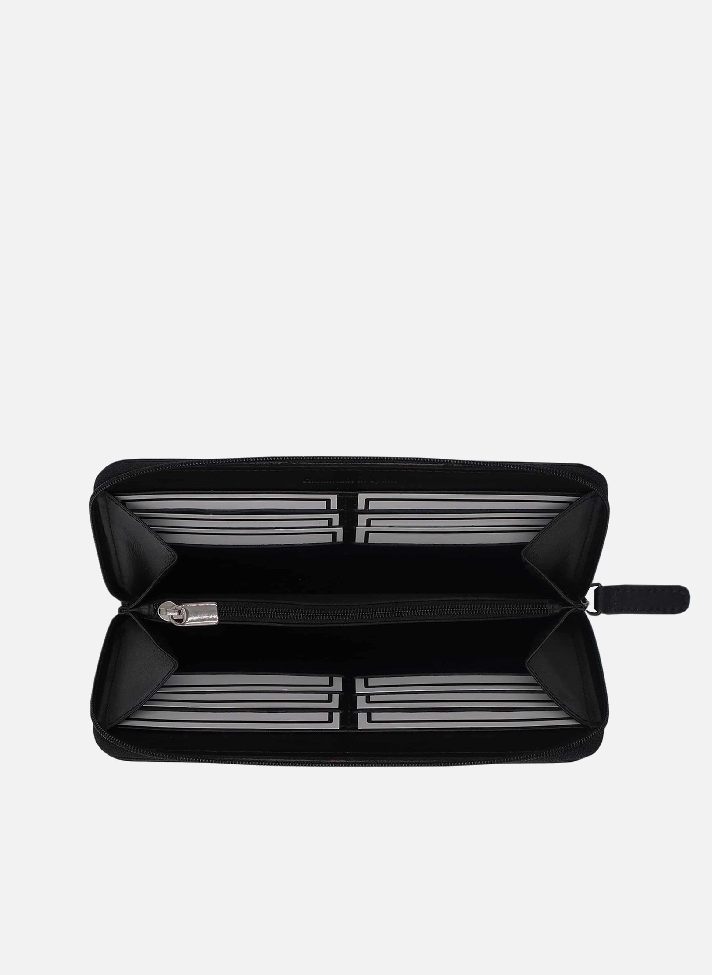 Leather multi-compartment wallet JULES & JENN Black