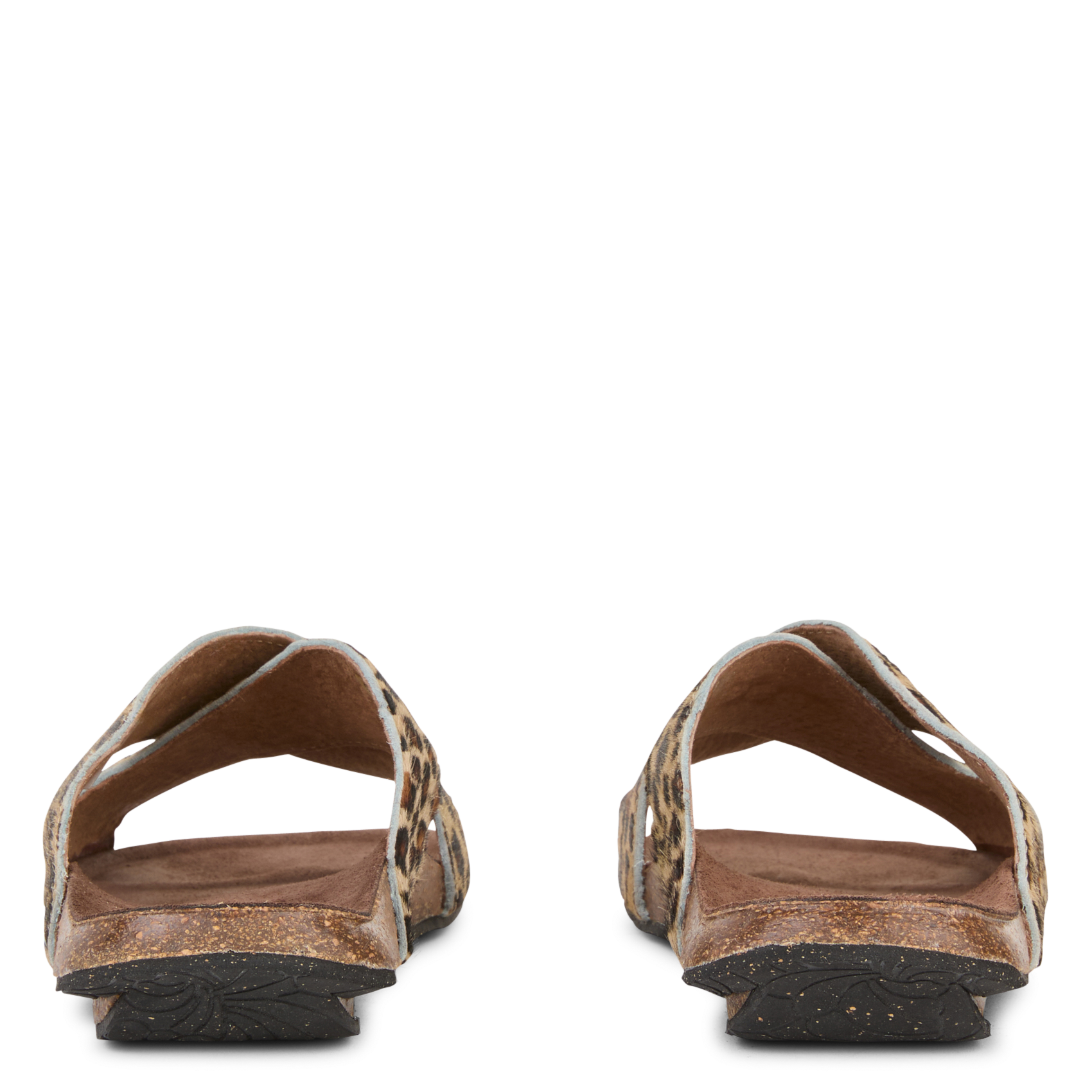 Flat pony hair leather sandals BOSABO Multicolored