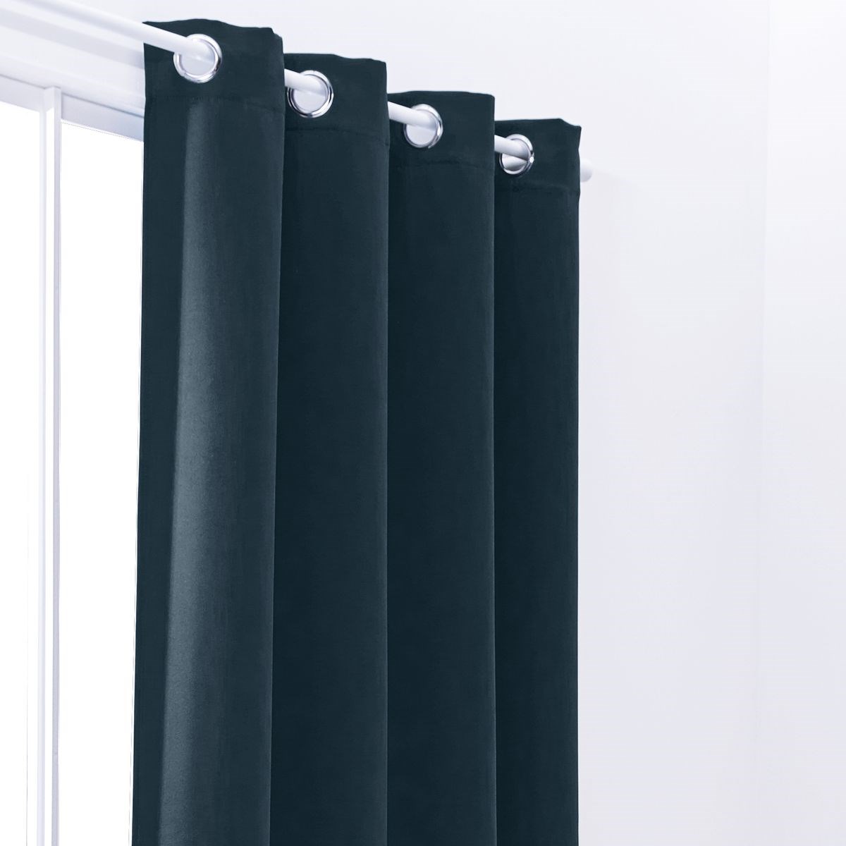 Plain blackout curtain with eyelets TODAY LINGE DE MAISON Blue